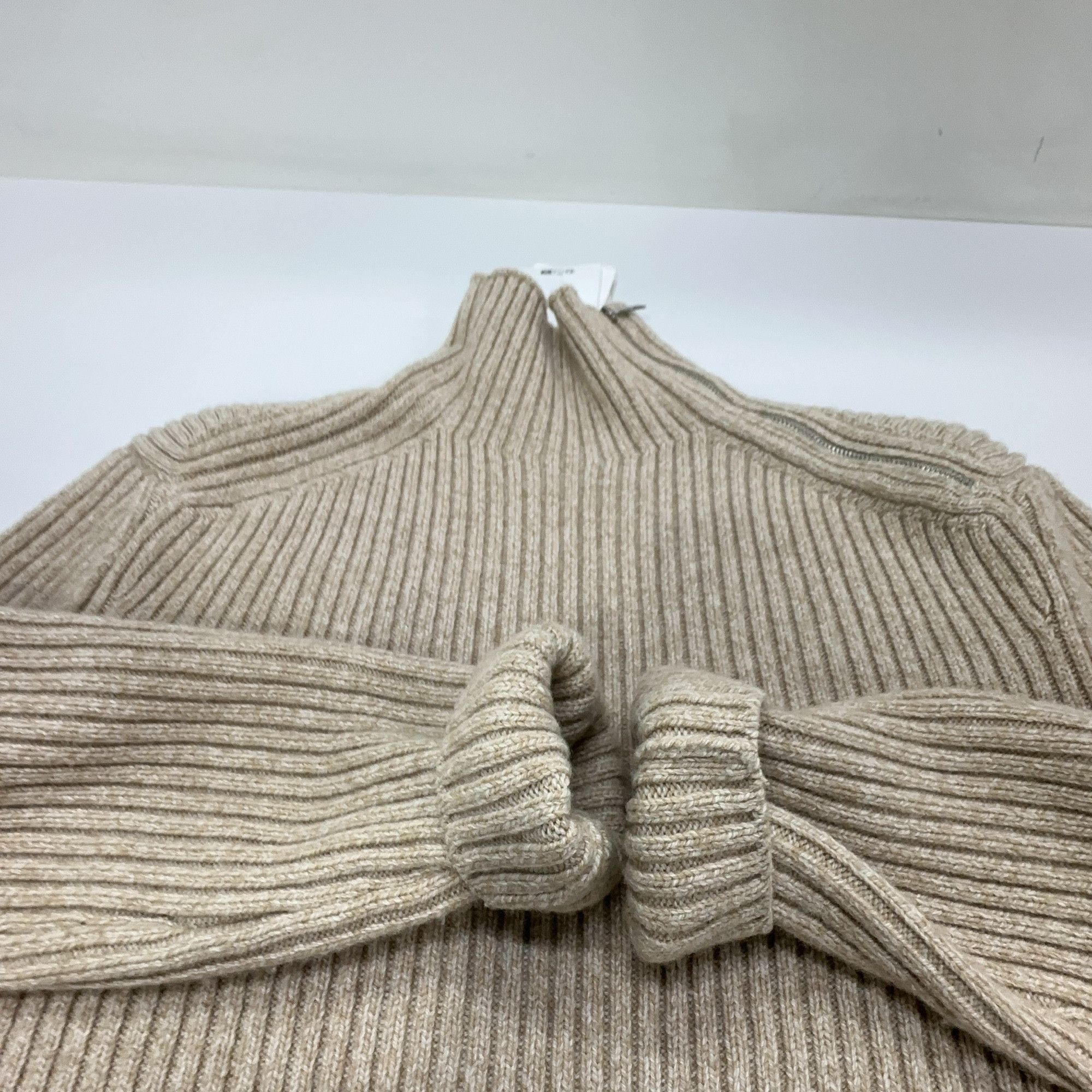 Hermes Hermès Beige Ribbed Wool Zip-Up Sweater Size 34 Size XS / US 0-2 / IT 36-38 - 6 Thumbnail