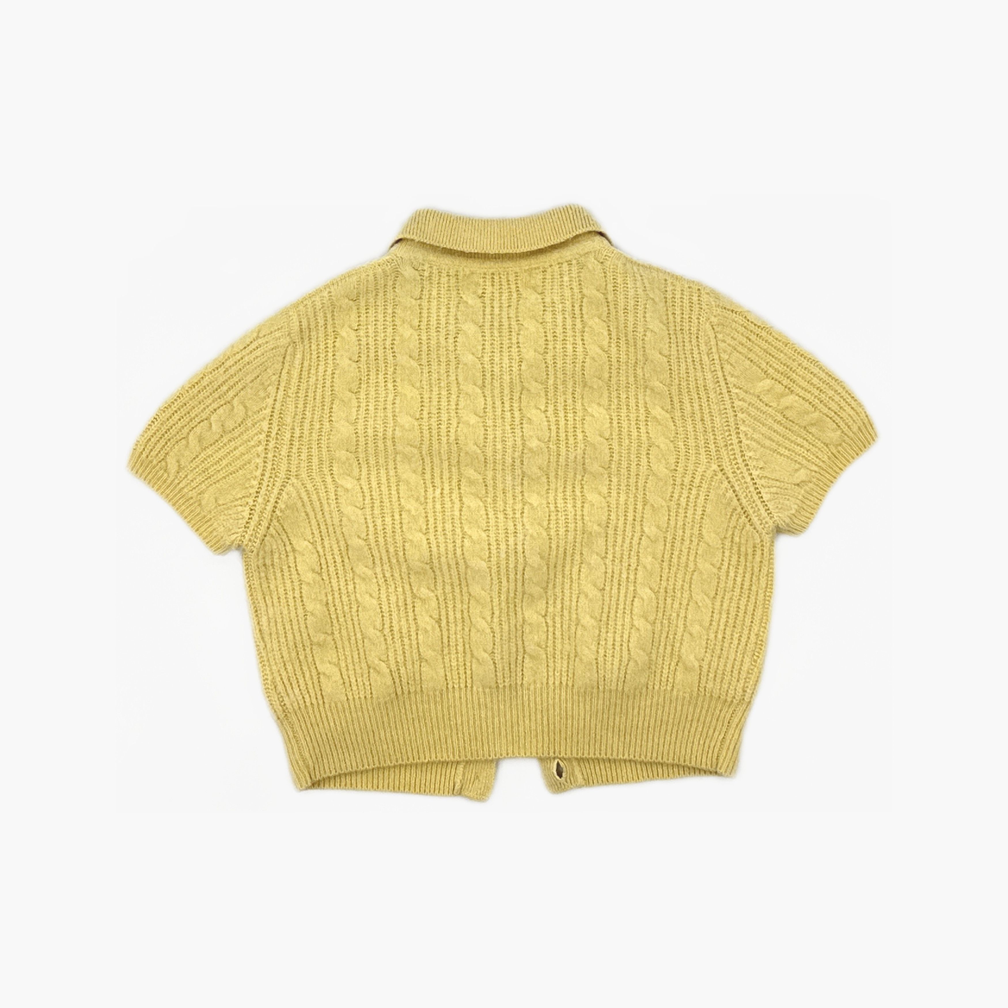 Celine Celine Cable Knit Short Sleeve Cardigan Size L Size L / US 10 / IT 46 - 2 Thumbnail