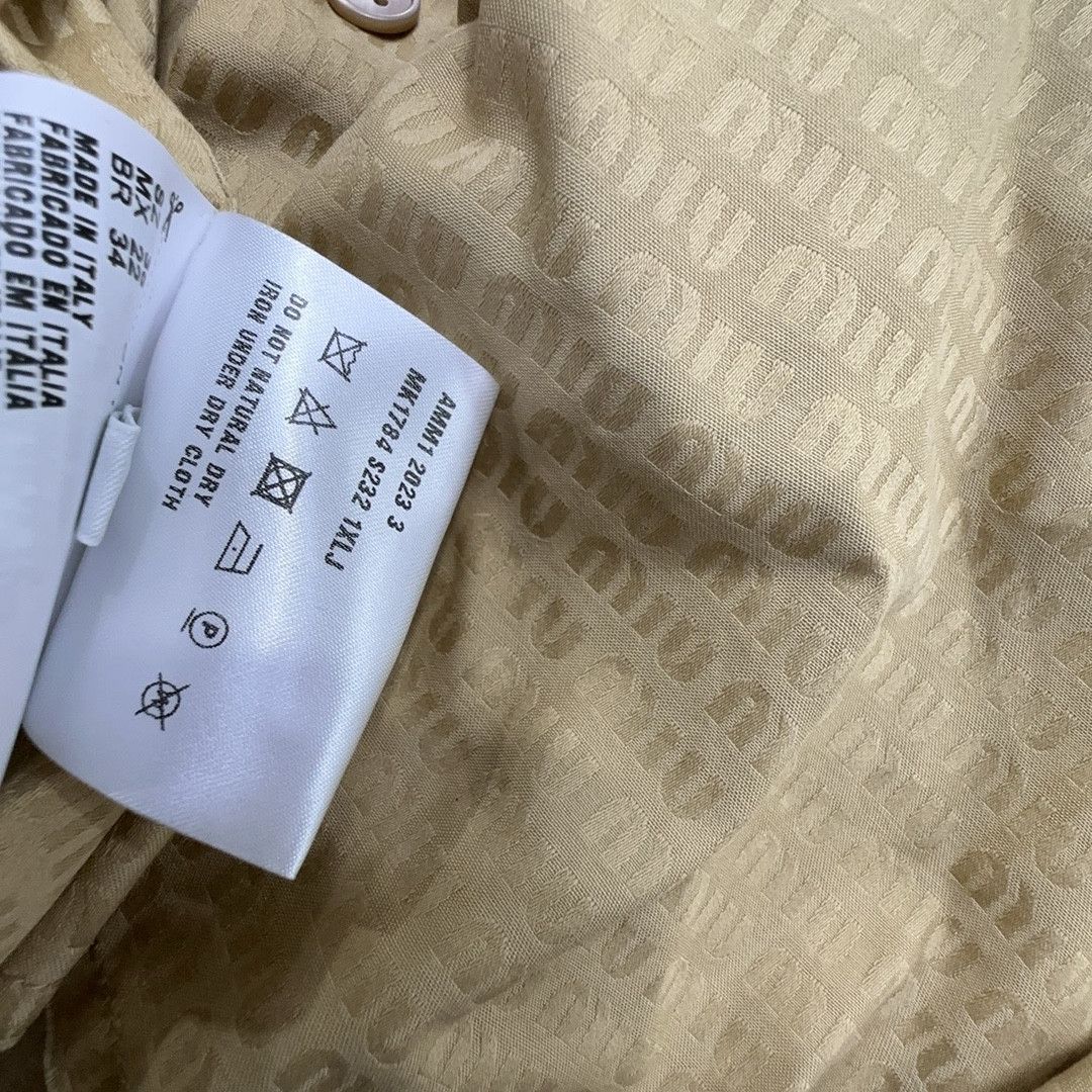 Miu Miu Miu Miu Monogram Jacquard Button Up Shirt Size 36 Size XS / US 0-2 / IT 36-38 - 3 Thumbnail