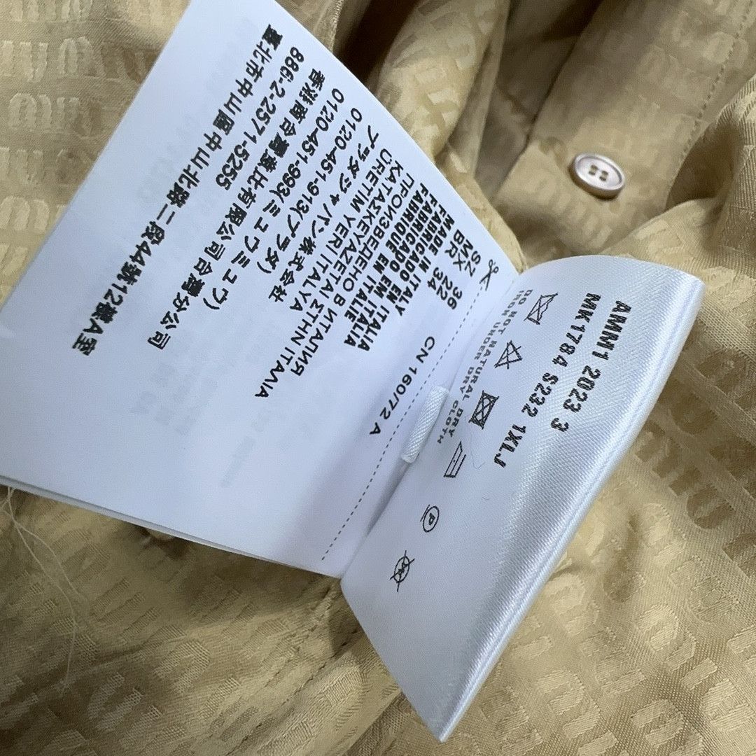 Miu Miu Miu Miu Monogram Jacquard Button Up Shirt Size 36 Size XS / US 0-2 / IT 36-38 - 4 Thumbnail
