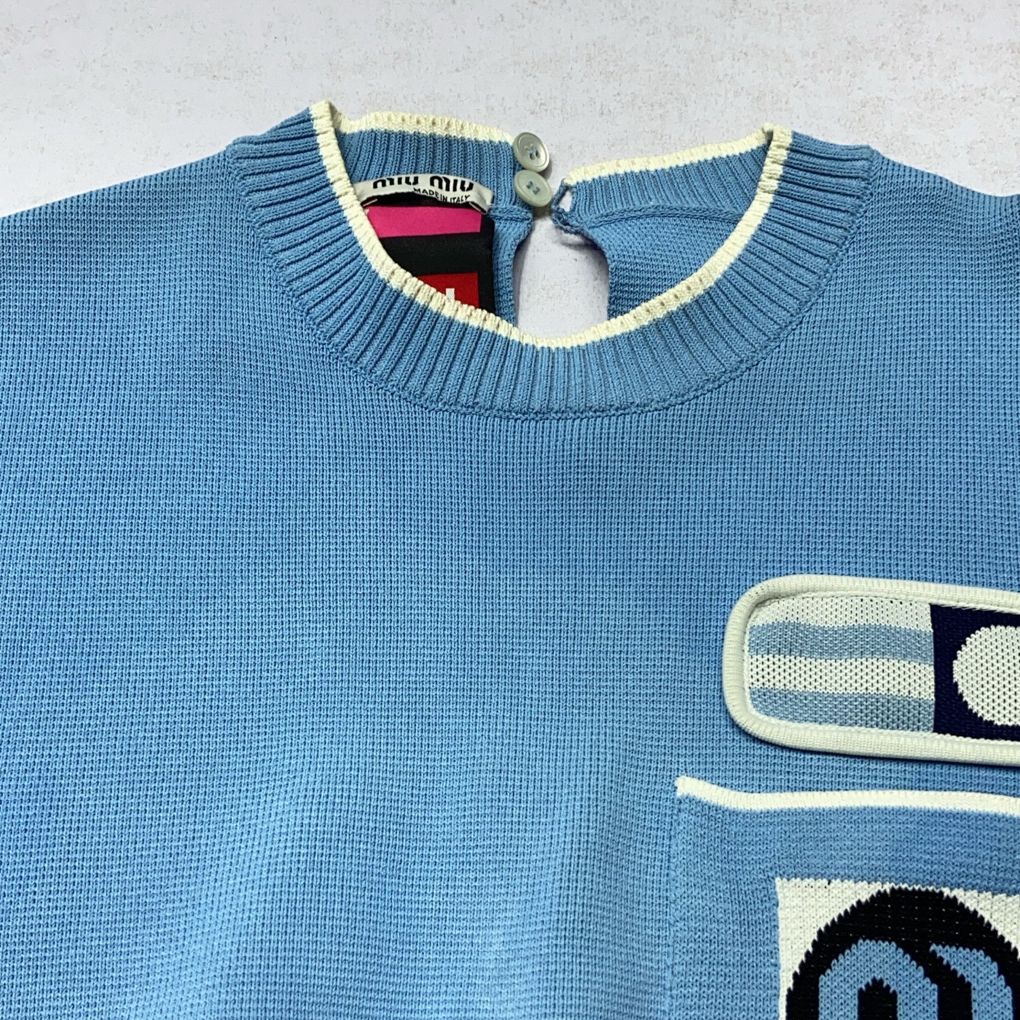 Miu Miu Miu Miu Patch Detail Knit Sweater Size 40 Size S / US 4 / IT 40 - 8 Thumbnail