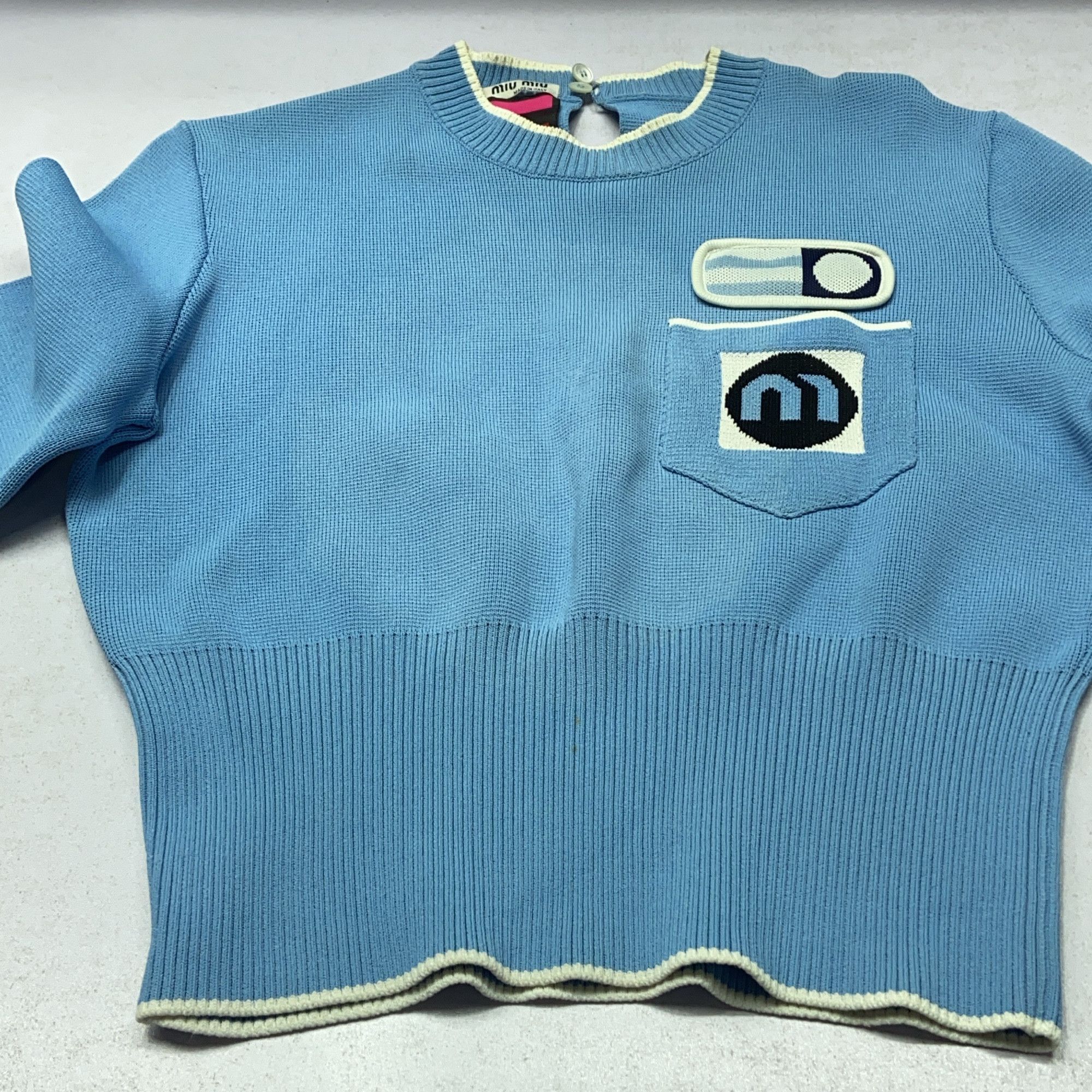 Miu Miu Miu Miu Patch Detail Knit Sweater Size 40 Size S / US 4 / IT 40 - 16 Thumbnail