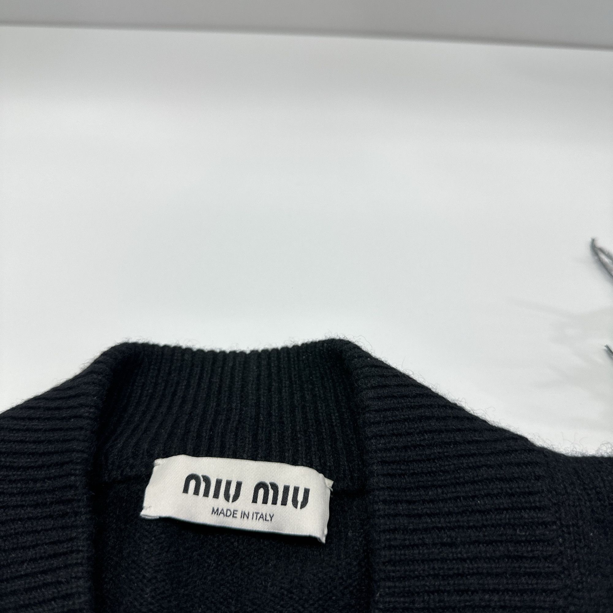 Miu Miu Miu Miu Feather-Trimmed Cashmere Cardigan Size 42 Size M / US 6-8 / IT 42-44 - 3 Thumbnail