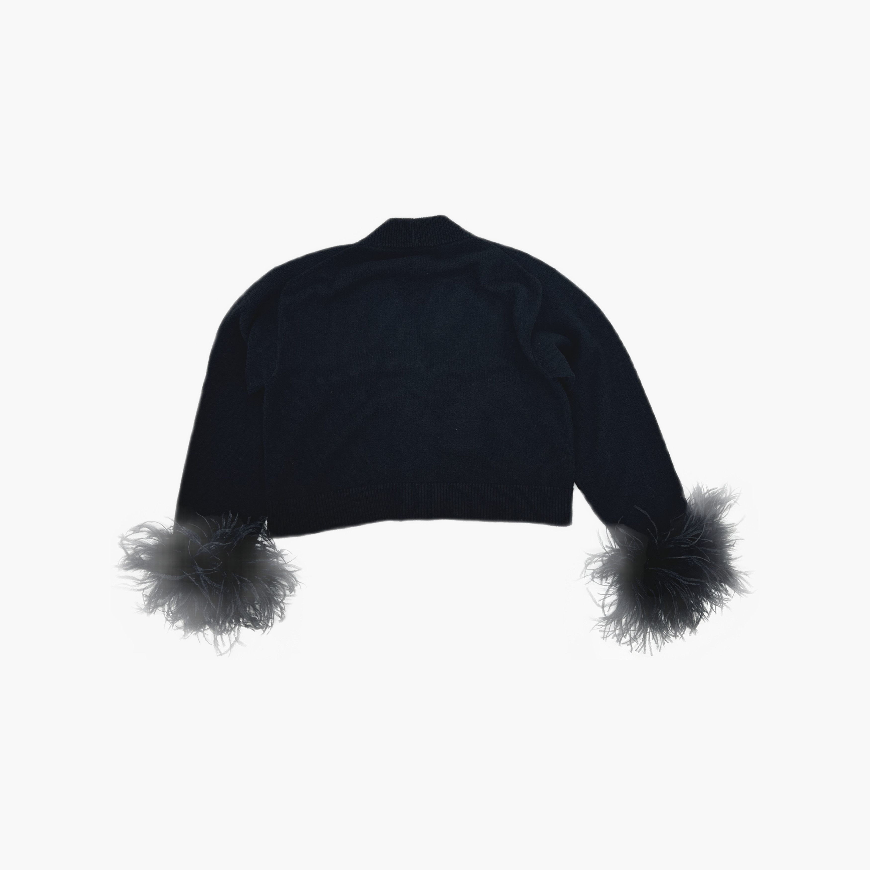 Miu Miu Miu Miu Feather-Trimmed Cashmere Cardigan Size 42 Size M / US 6-8 / IT 42-44 - 2 Thumbnail