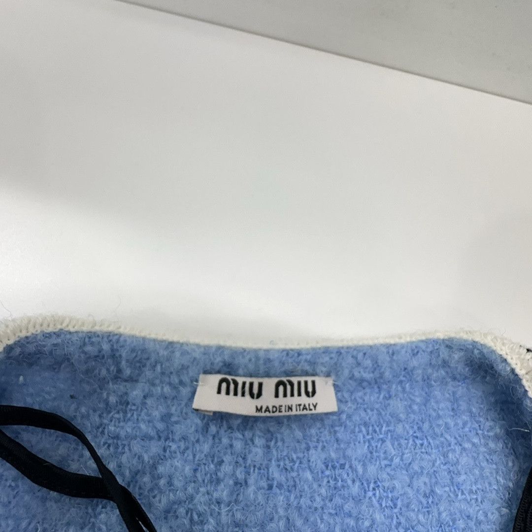 Miu Miu Miu Miu M Logo Wool Cardigan Jacket Size 42 Size M / US 6-8 / IT 42-44 - 3 Thumbnail