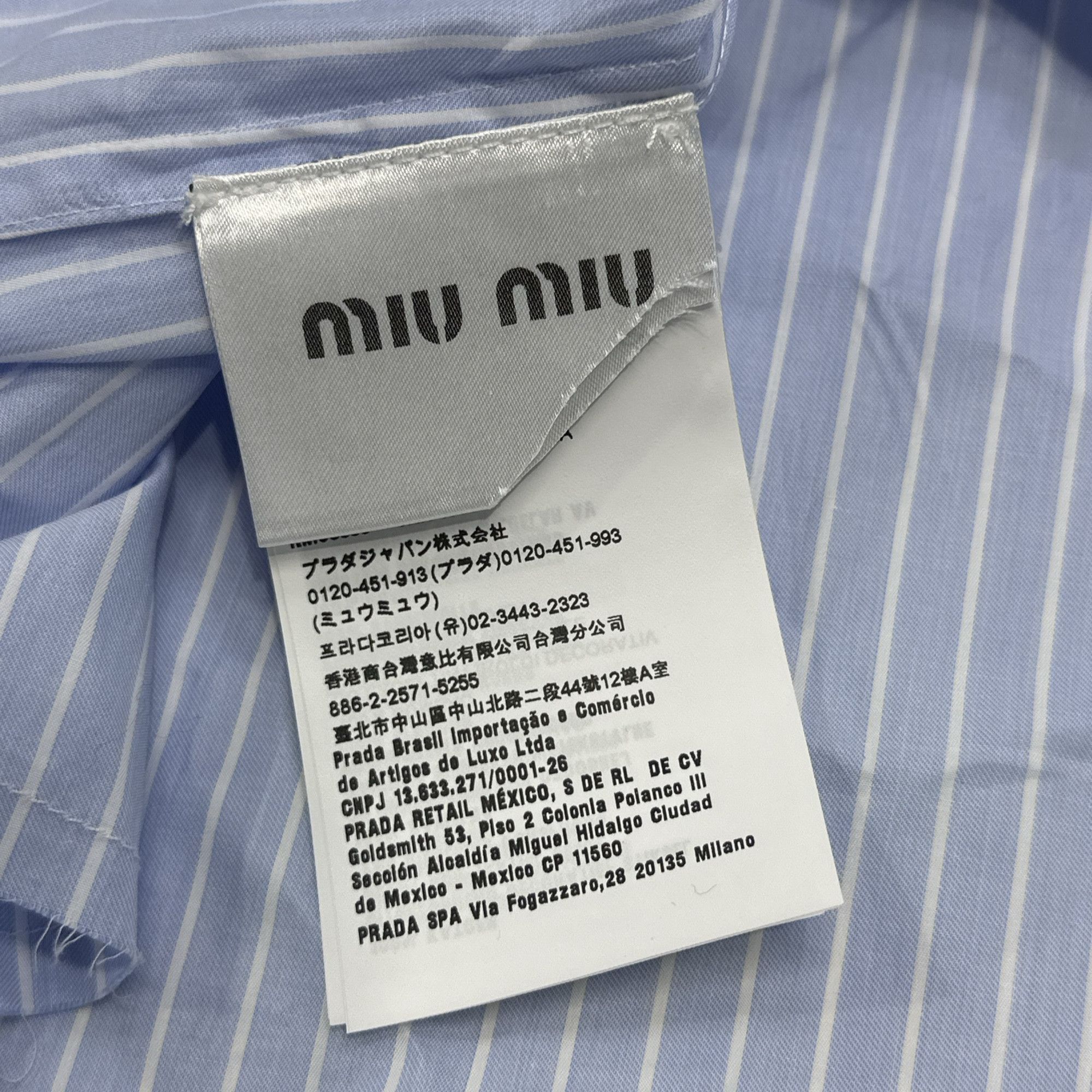 Miu Miu Miu Miu Striped Shirt Size IT 36 Size XS / US 0-2 / IT 36-38 - 5 Thumbnail