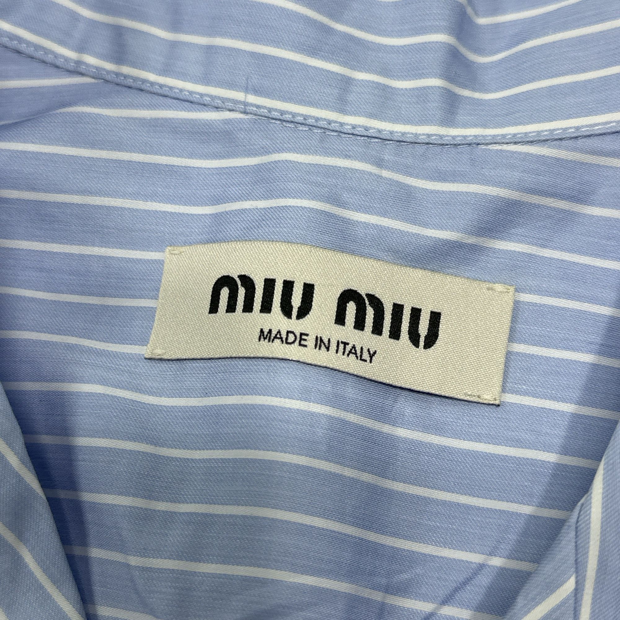Miu Miu Miu Miu Striped Shirt Size IT 36 Size XS / US 0-2 / IT 36-38 - 3 Thumbnail