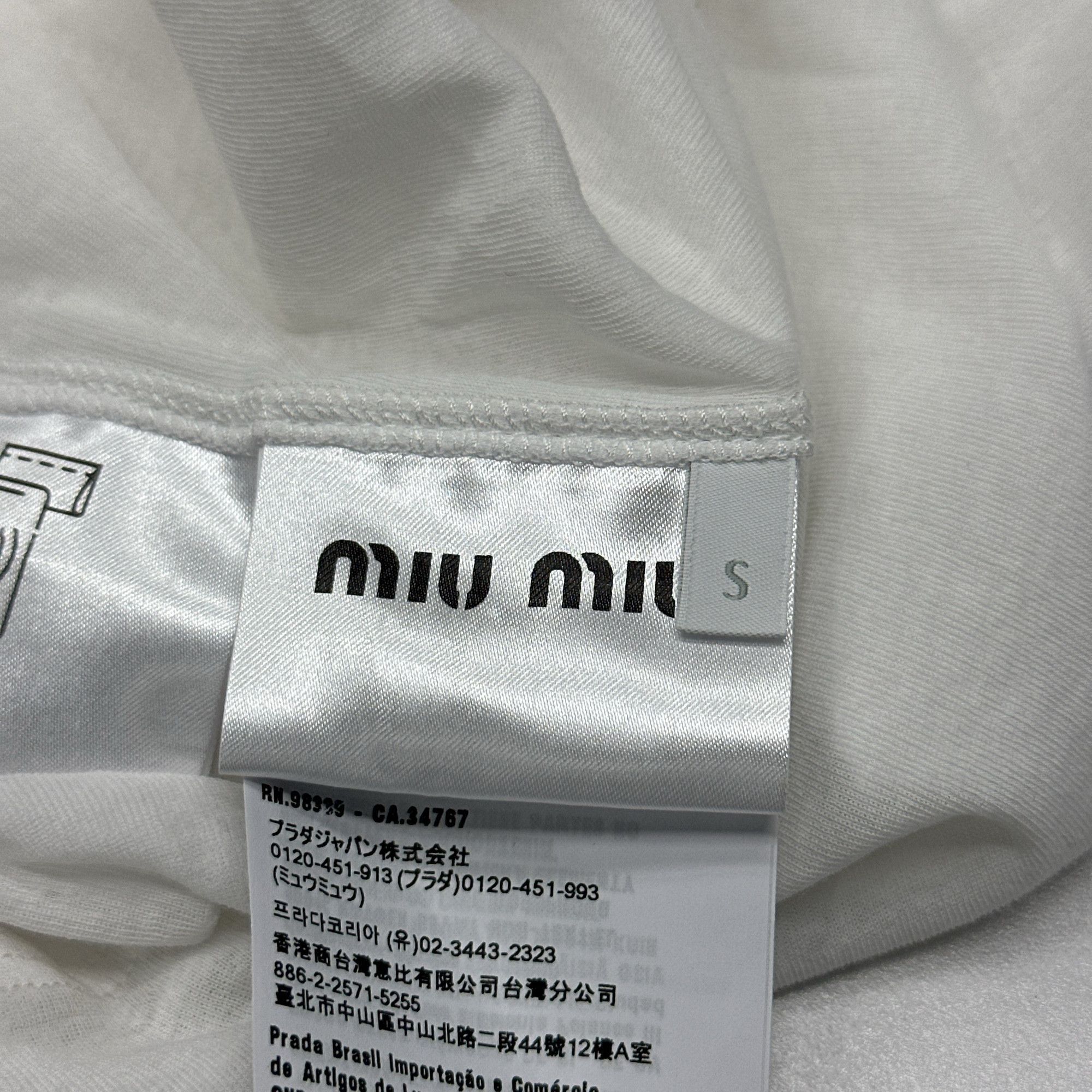 Miu Miu Miu Miu White Polo Long Sleeve Mini Dress Size S Size S / US 4 / IT 40 - 4 Thumbnail