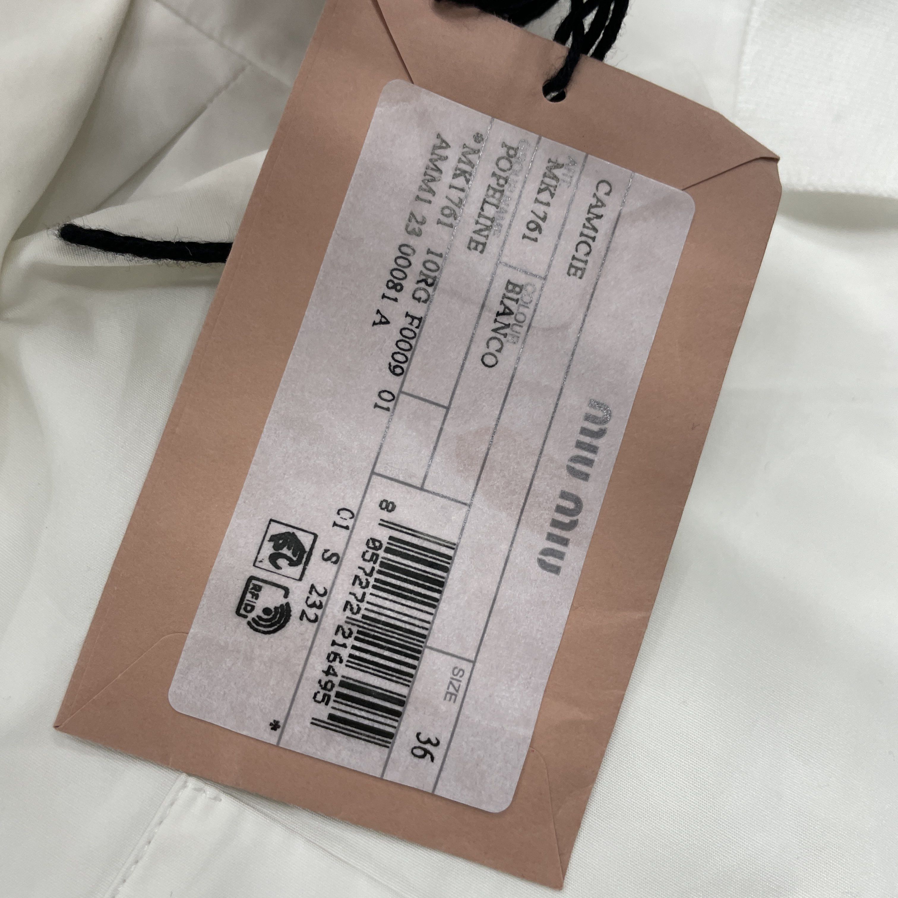 Miu Miu Miu Miu Popeline Logo Shirt Size 36 Size XS / US 0-2 / IT 36-38 - 5 Thumbnail