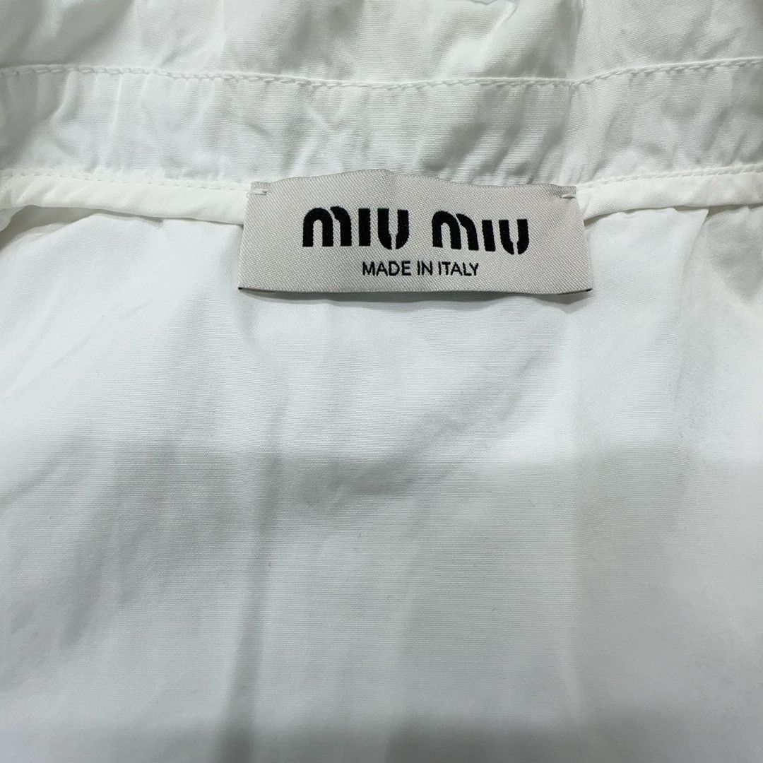 Miu Miu Miu Miu Gingham Trim Button Up Shirt Size 38 Size XS / US 0-2 / IT 36-38 - 3 Thumbnail