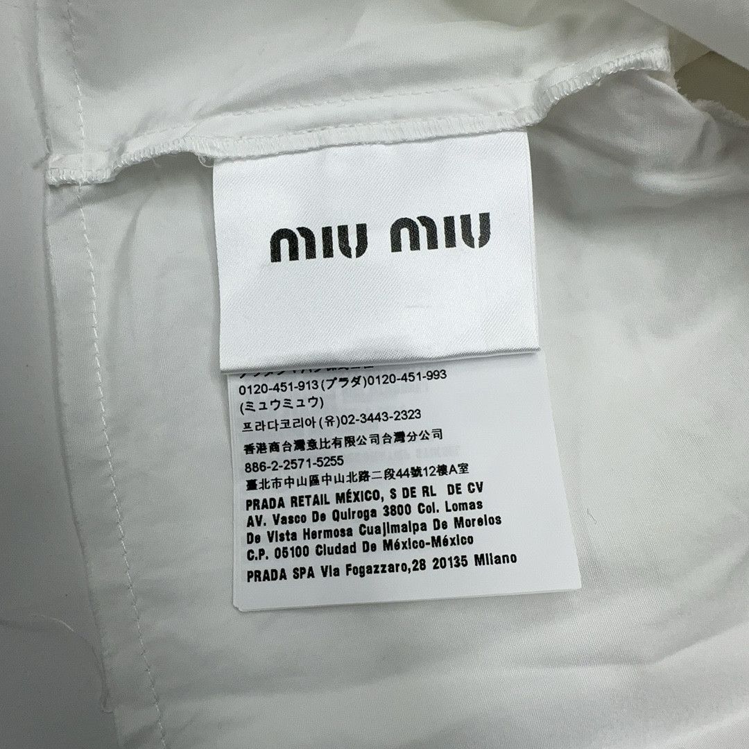 Miu Miu Miu Miu Gingham Trim Button Up Shirt Size 38 Size XS / US 0-2 / IT 36-38 - 4 Thumbnail