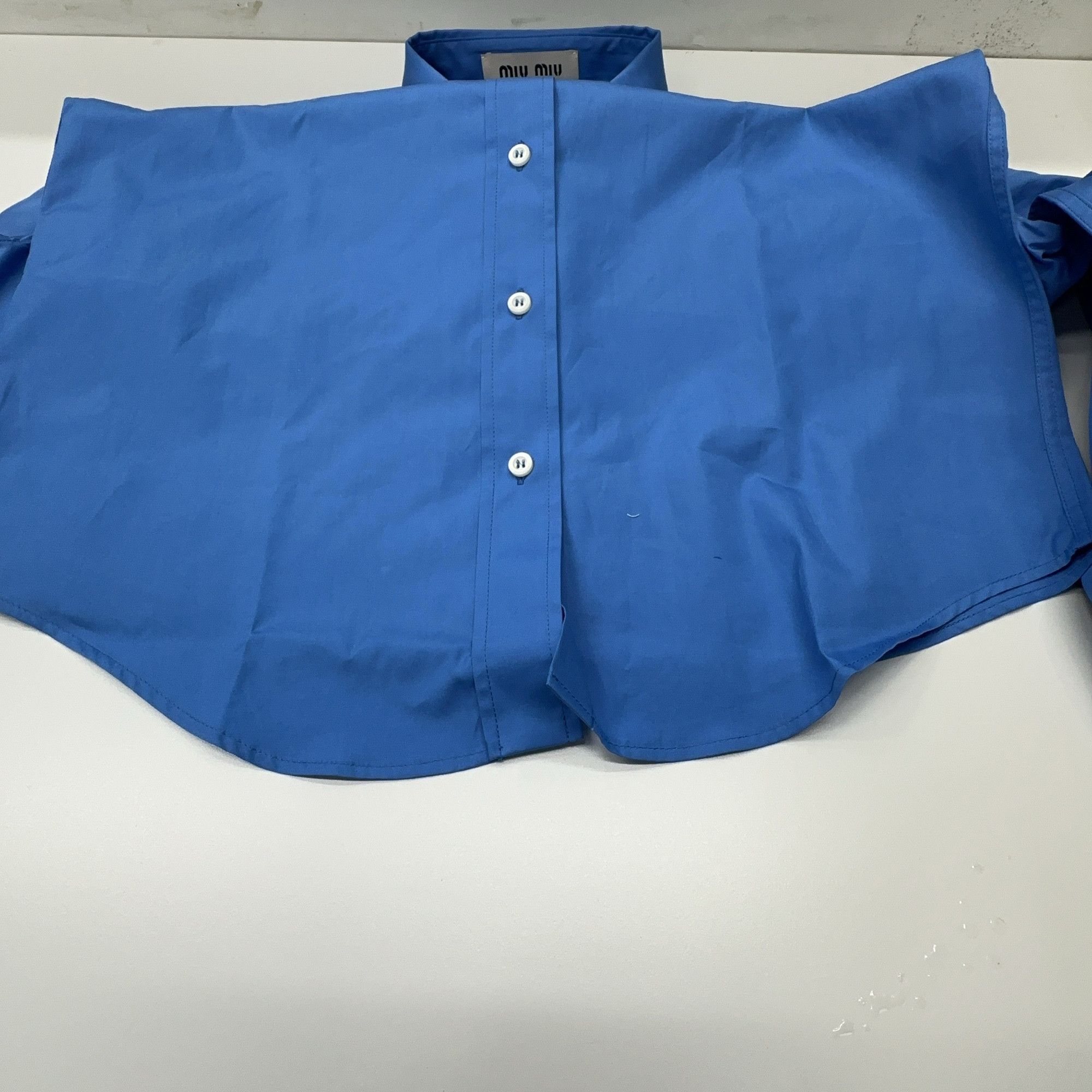 Miu Miu Miu Miu Popeline Logo Pocket Shirt Size 38 Size XS / US 0-2 / IT 36-38 - 8 Thumbnail