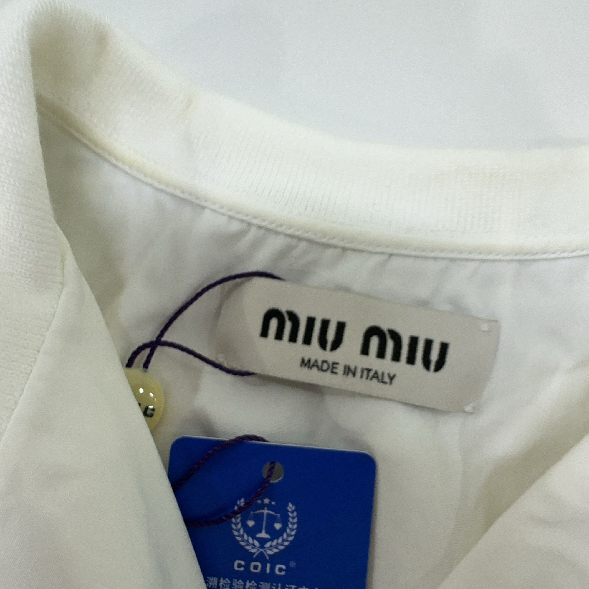 Miu Miu Miu Miu Striped Collar Button Up Shirt Size 36 Size XS / US 0-2 / IT 36-38 - 5 Thumbnail