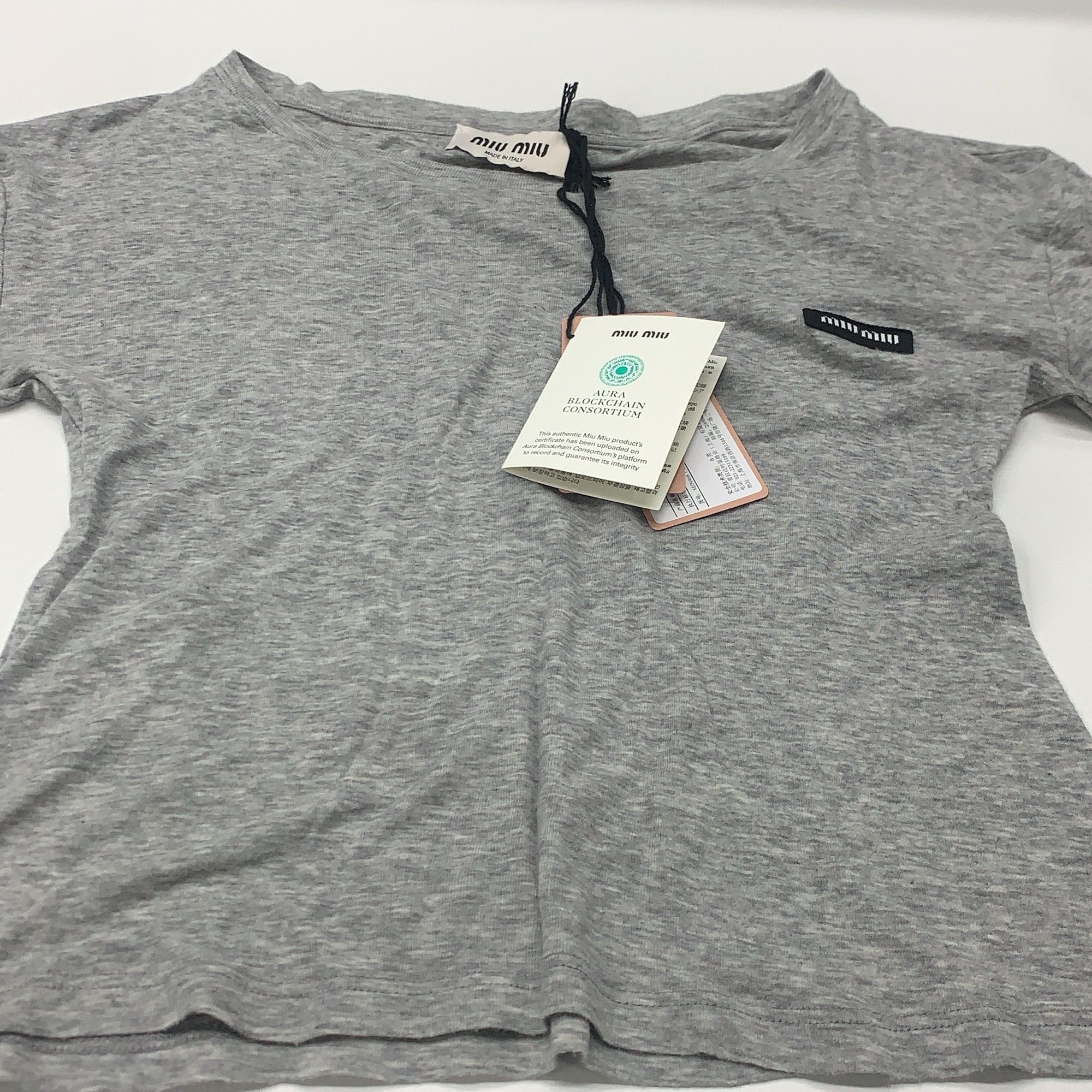 Miu Miu Miu Miu Logo Patch T-Shirt Size S Size S / US 4 / IT 40 - 7 Thumbnail