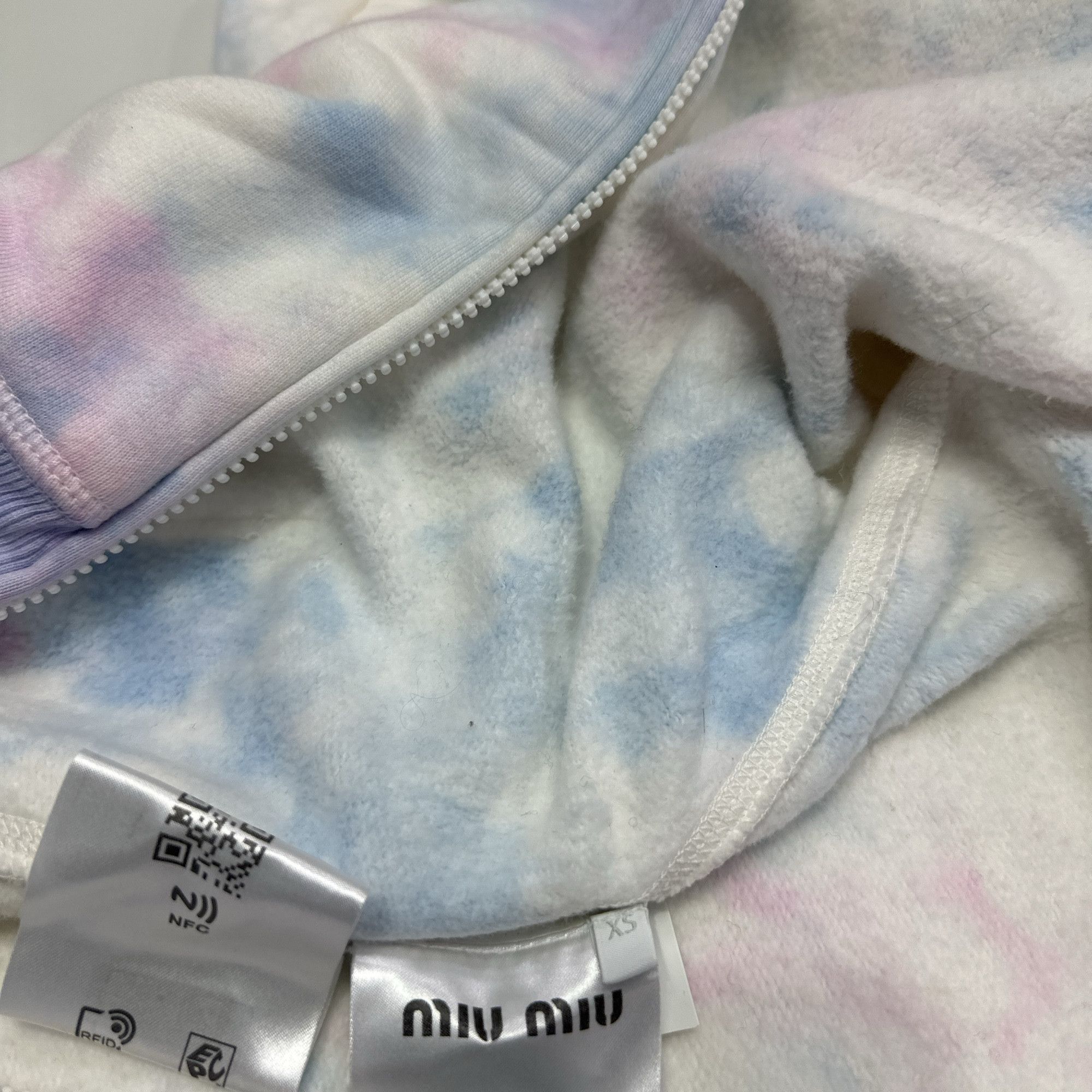 Miu Miu Miu Miu Tie-Dye Logo Hoodie Size XS Size XS / US 0-2 / IT 36-38 - 5 Thumbnail