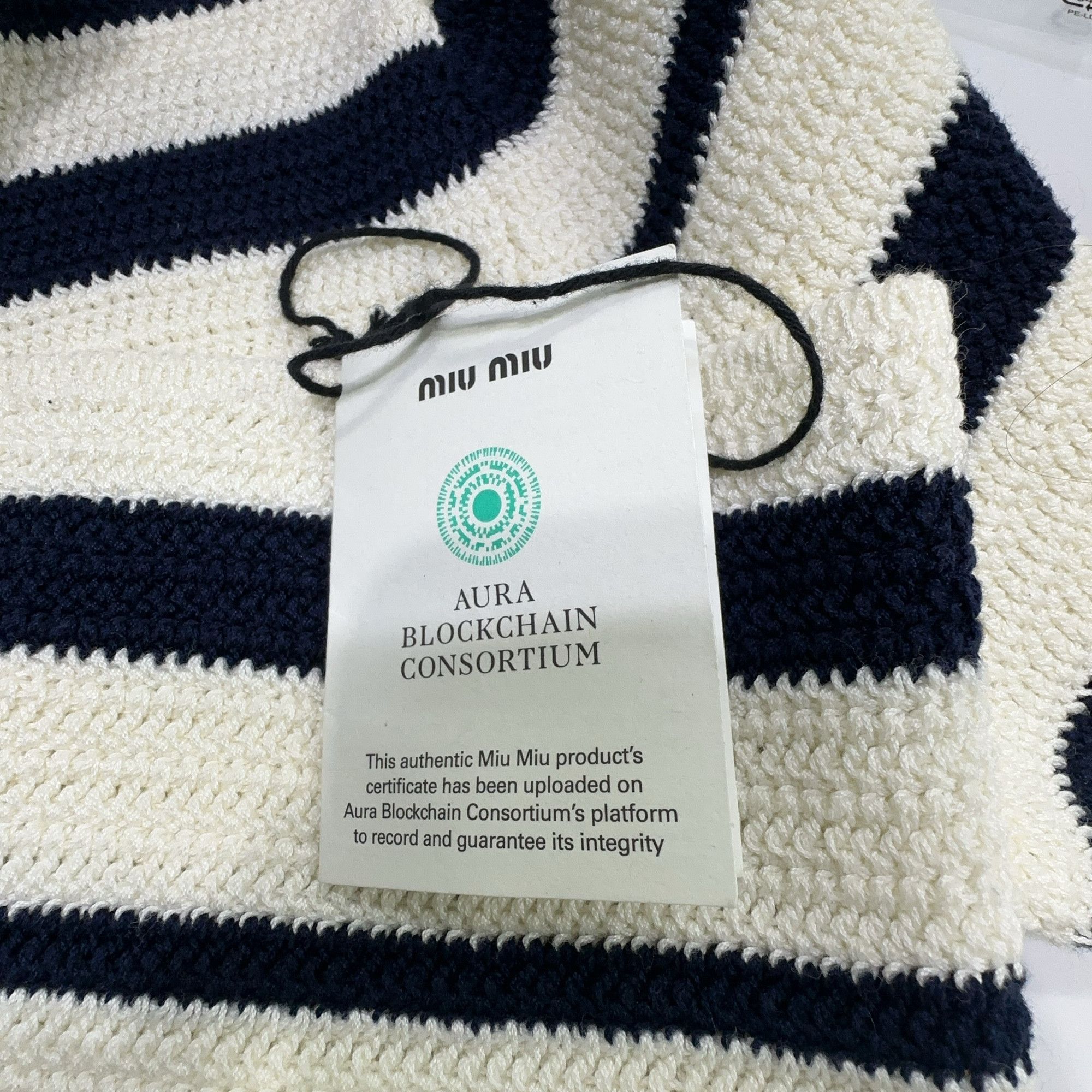 Miu Miu Miu Miu Striped Knit Polo Size 36 Size XS / US 0-2 / IT 36-38 - 3 Thumbnail