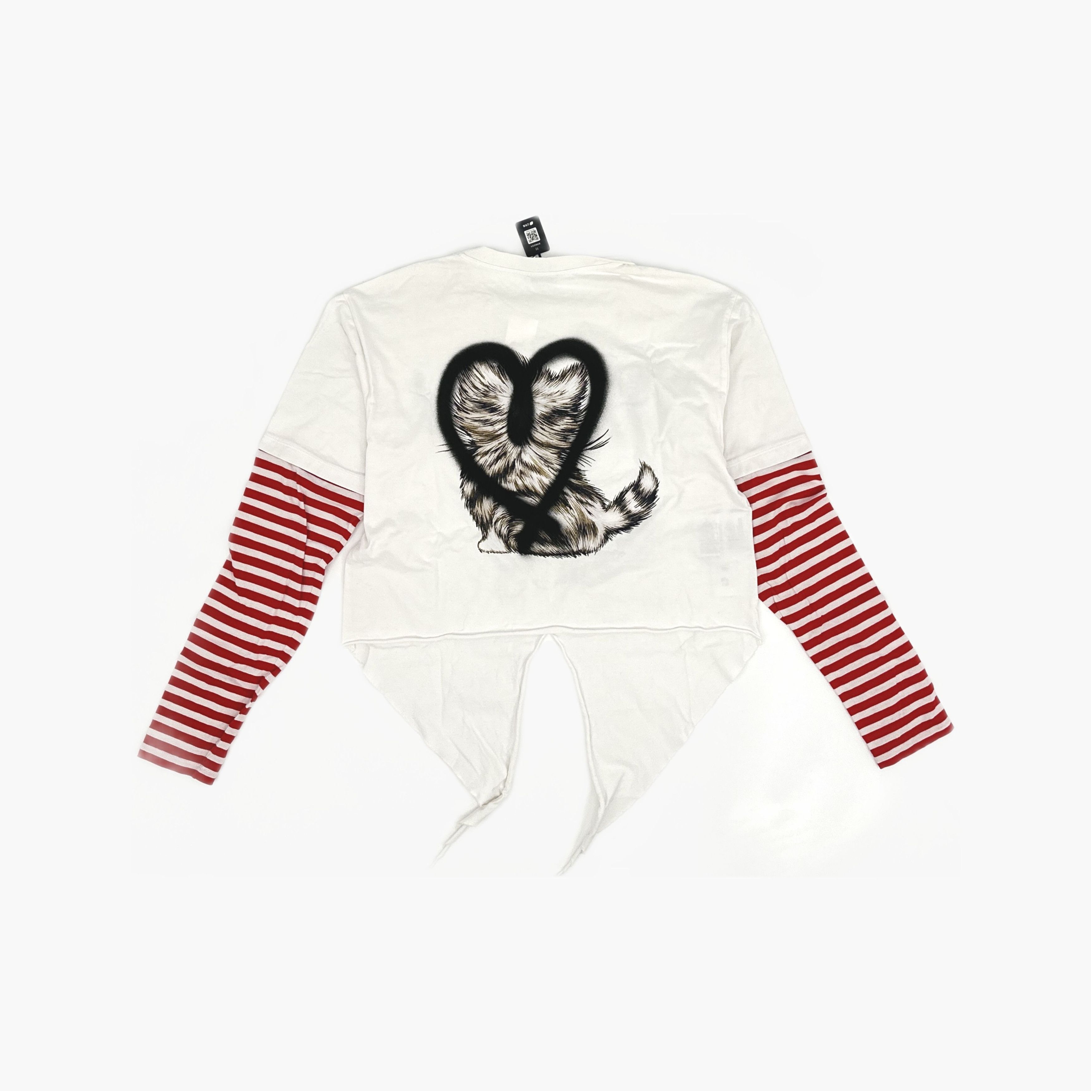 Miu Miu Miu Miu Cat Graphic Striped Long Sleeve T-Shirt Size S Size S / US 4 / IT 40 - 2 Thumbnail