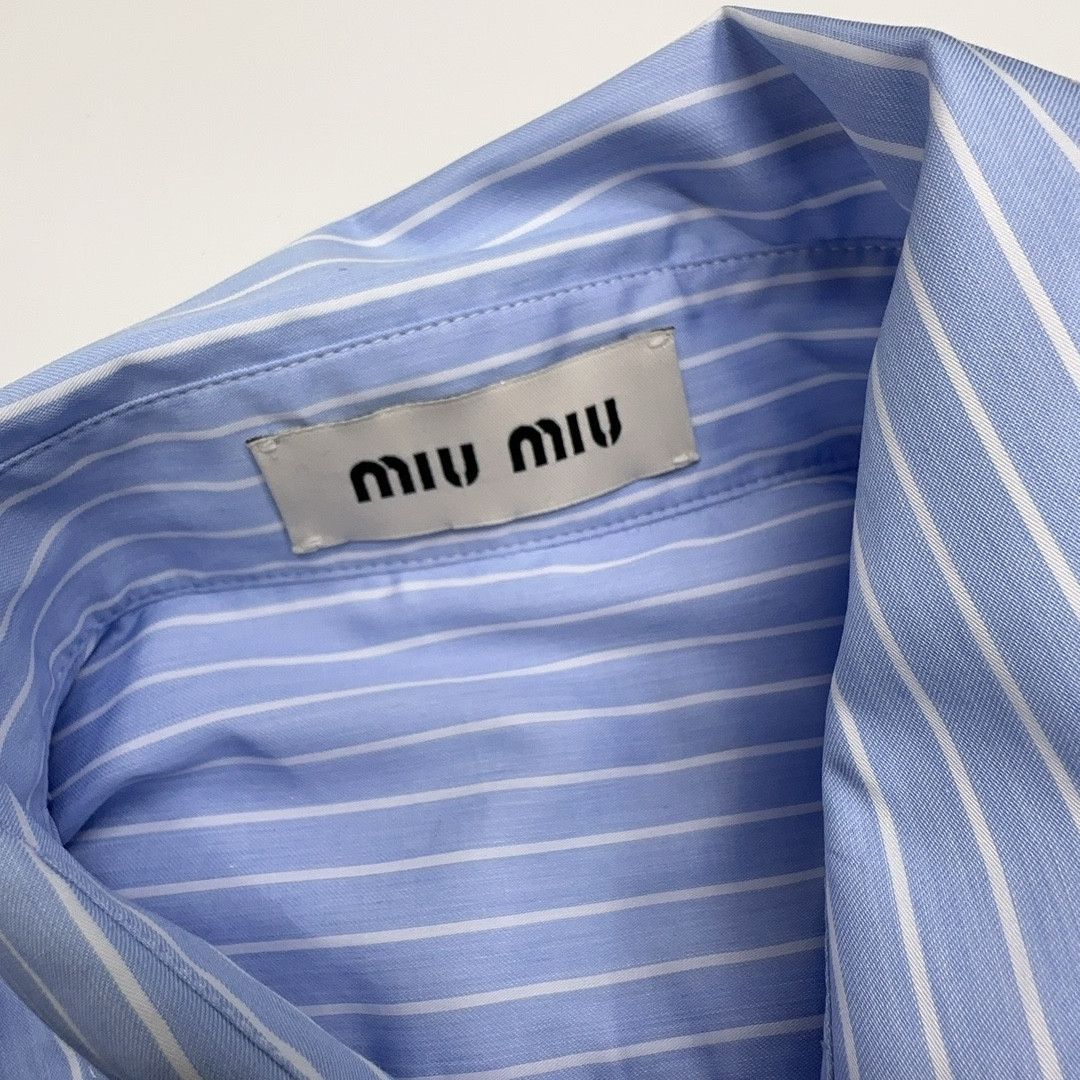 Miu Miu Miu Miu Striped Button Up Shirt Size 38 Size XS / US 0-2 / IT 36-38 - 4 Thumbnail