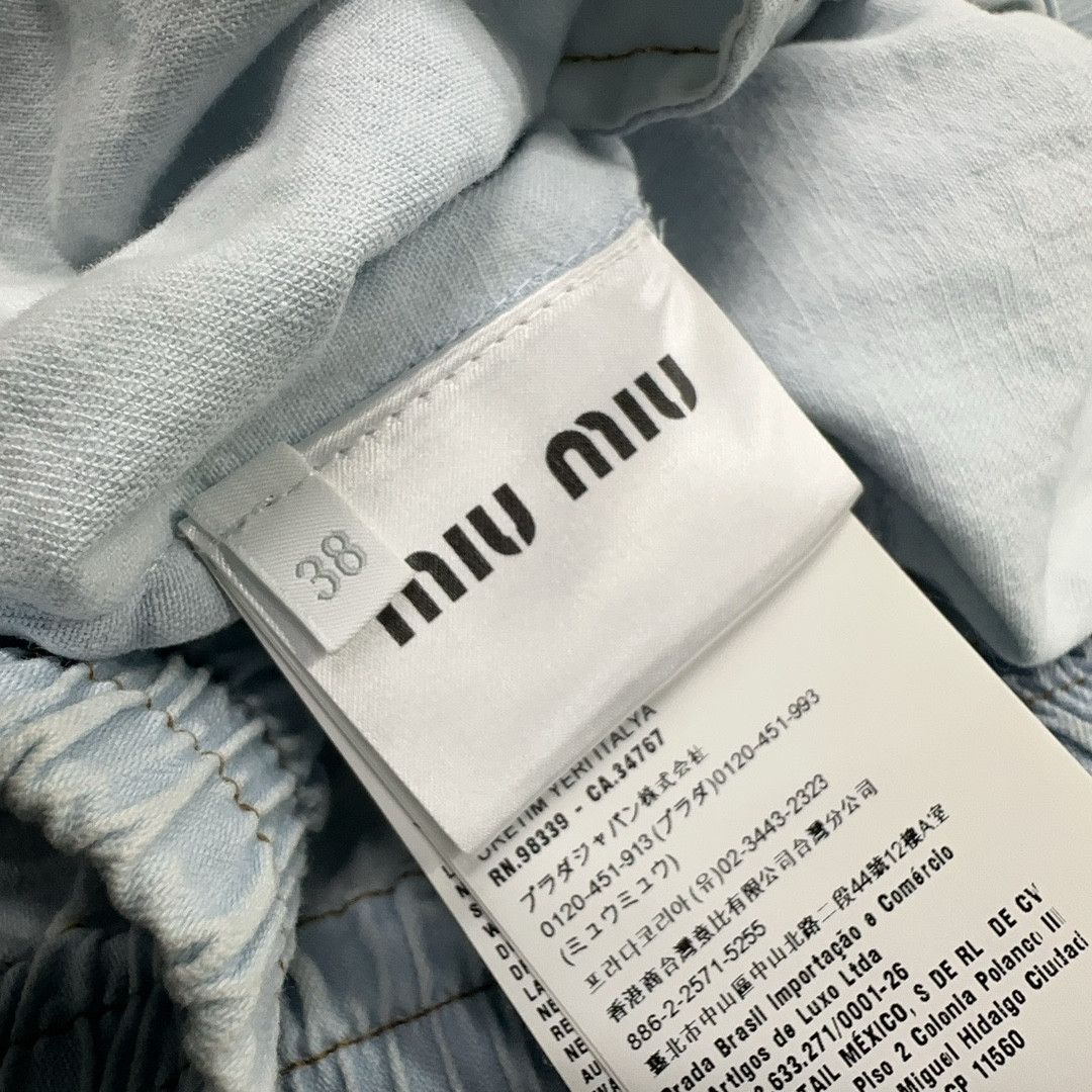 Miu Miu Miu Miu Logo Patch Denim Jacket Size 38 Size XS / US 0-2 / IT 36-38 - 4 Thumbnail