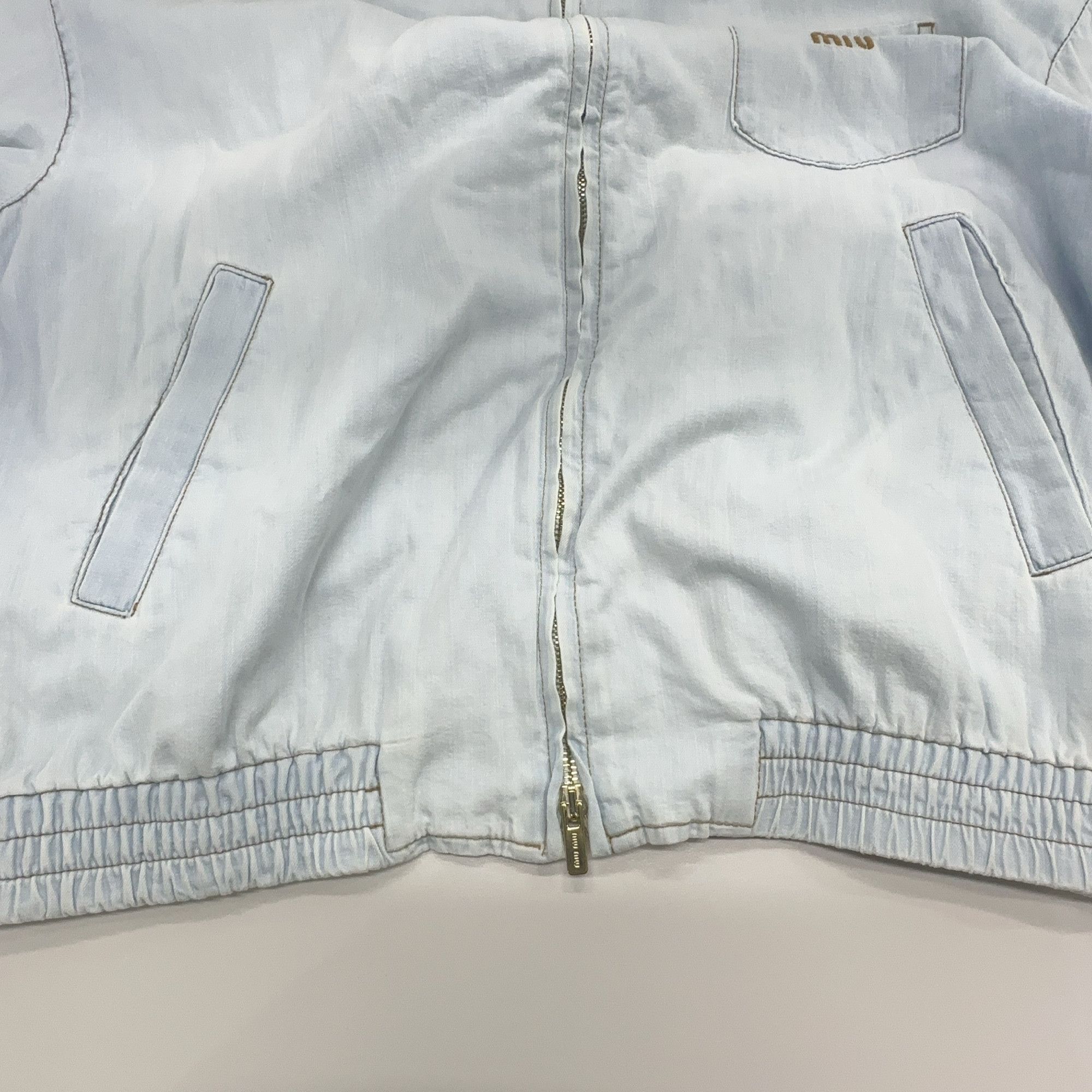 Miu Miu Miu Miu Logo Patch Denim Jacket Size 38 Size XS / US 0-2 / IT 36-38 - 9 Thumbnail