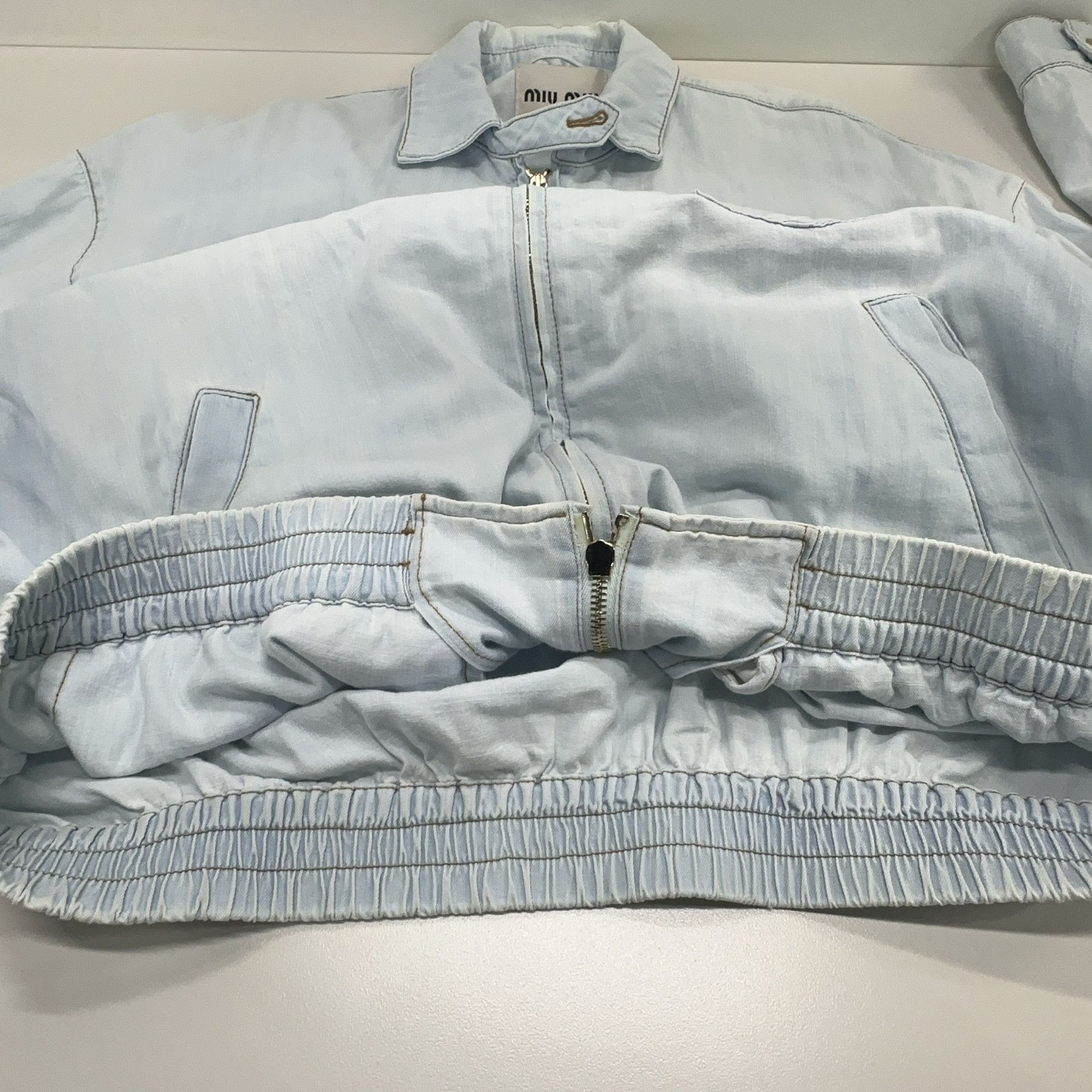 Miu Miu Miu Miu Logo Patch Denim Jacket Size 38 Size XS / US 0-2 / IT 36-38 - 8 Thumbnail