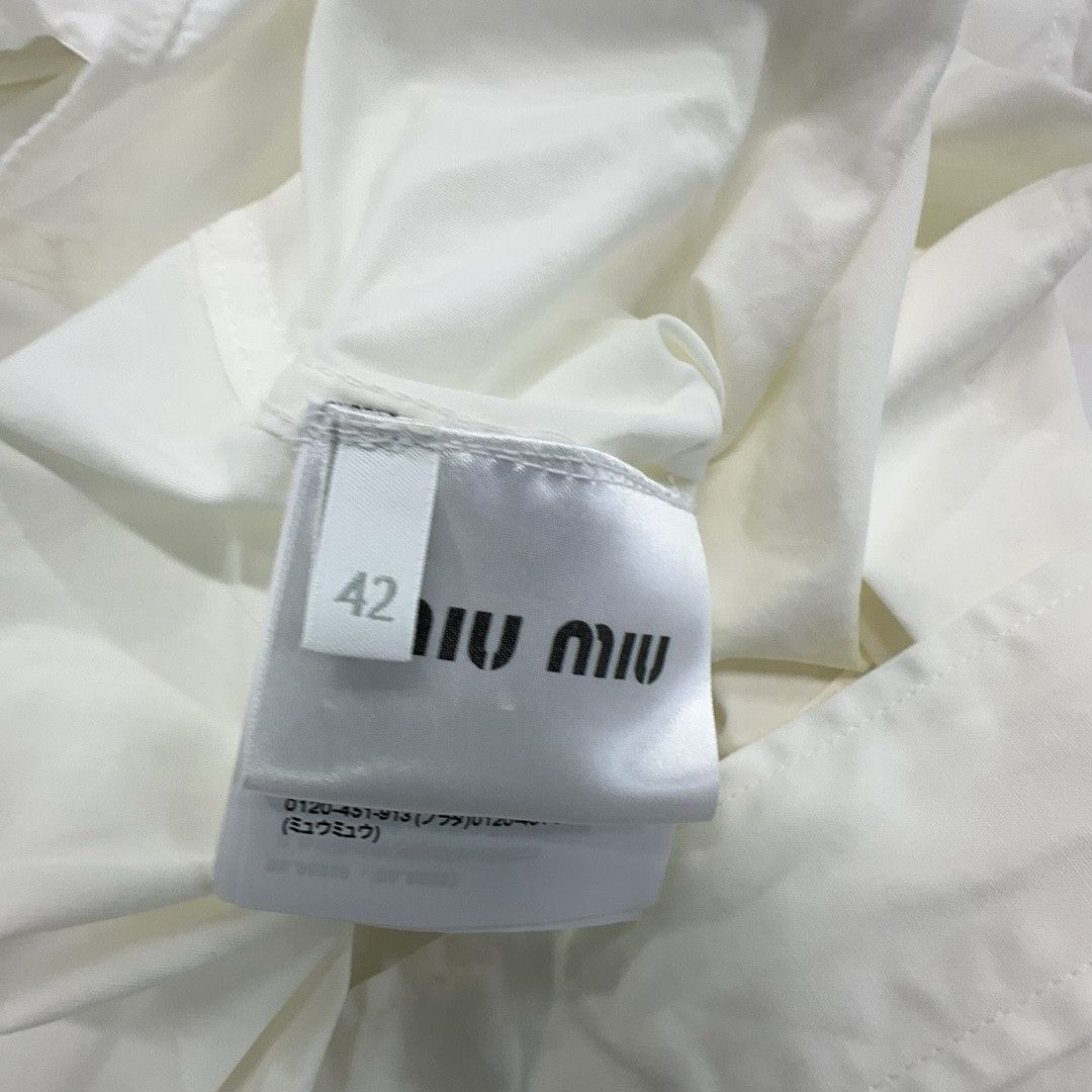 Miu Miu Miu Miu Logo Patch Button Up Shirt Size 42 Size M / US 6-8 / IT 42-44 - 3 Thumbnail
