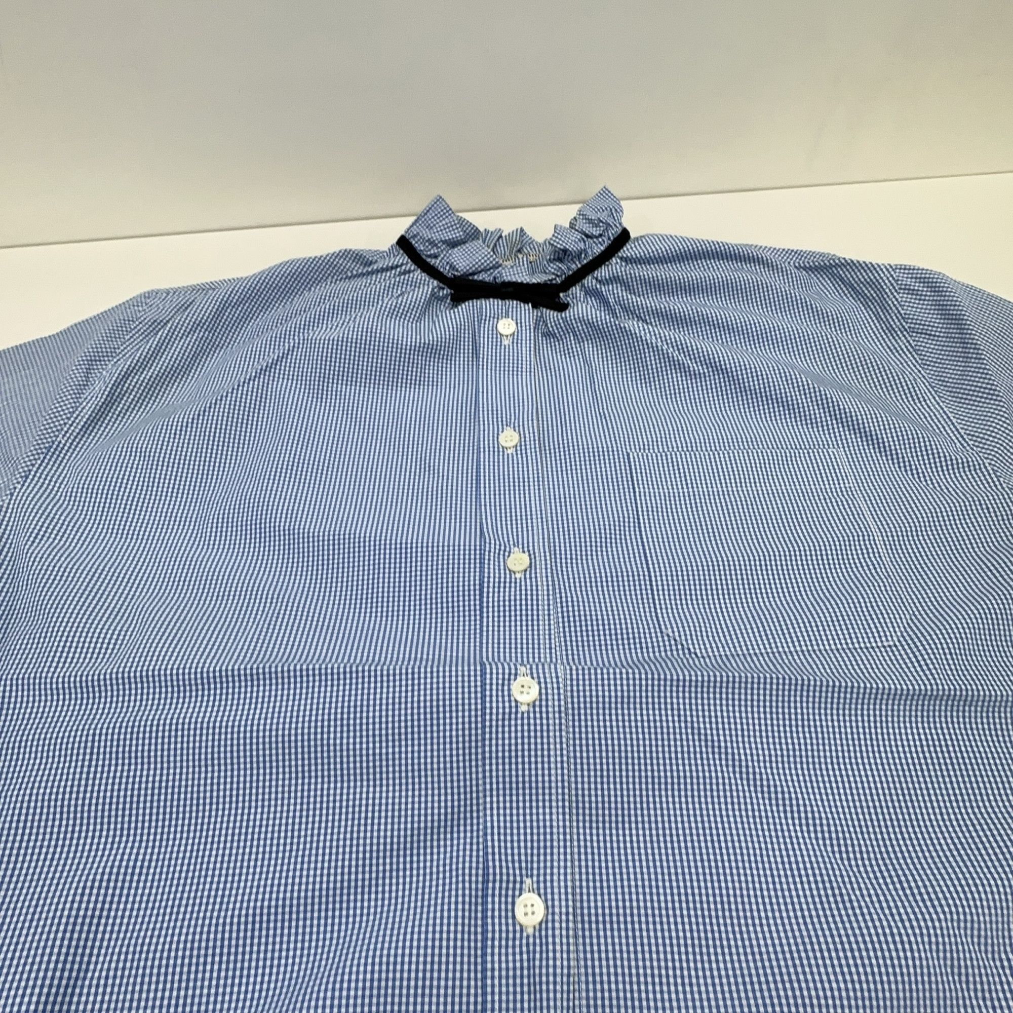 Miu Miu Miu Miu Gingham Bow Blouse Size 38 Size XS / US 0-2 / IT 36-38 - 4 Thumbnail