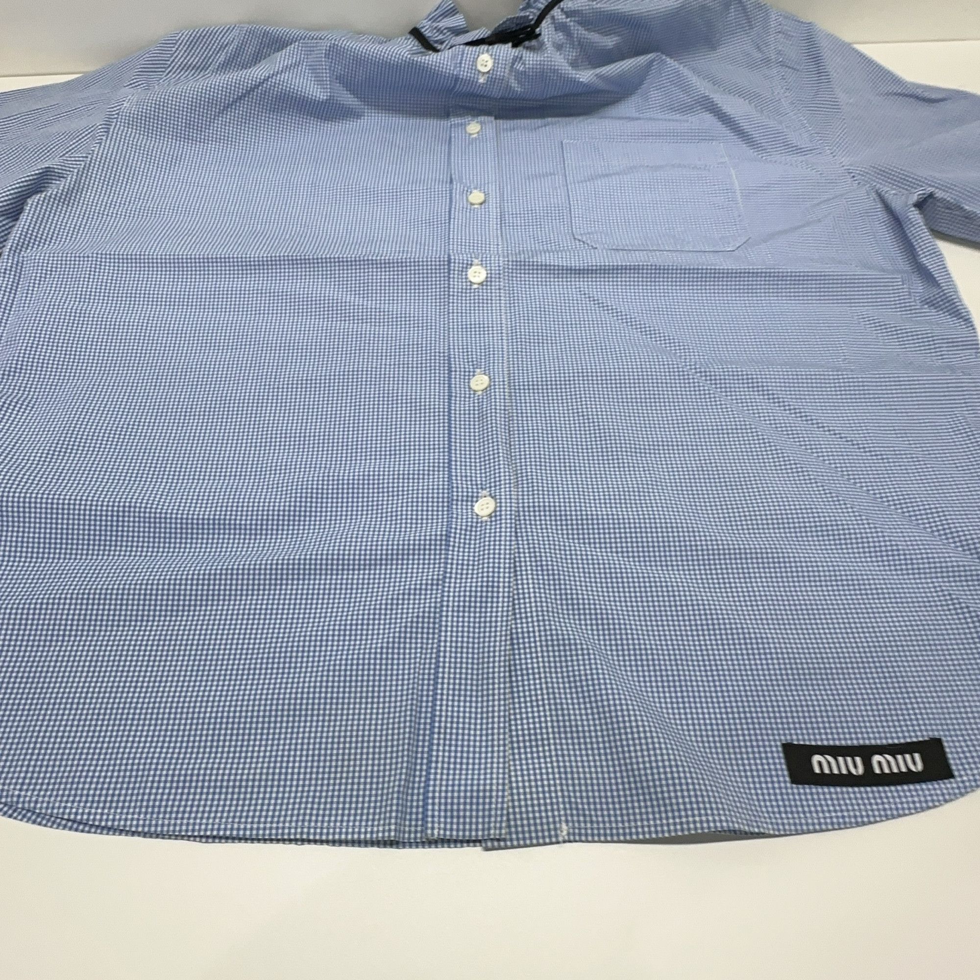 Miu Miu Miu Miu Gingham Bow Blouse Size 38 Size XS / US 0-2 / IT 36-38 - 5 Thumbnail