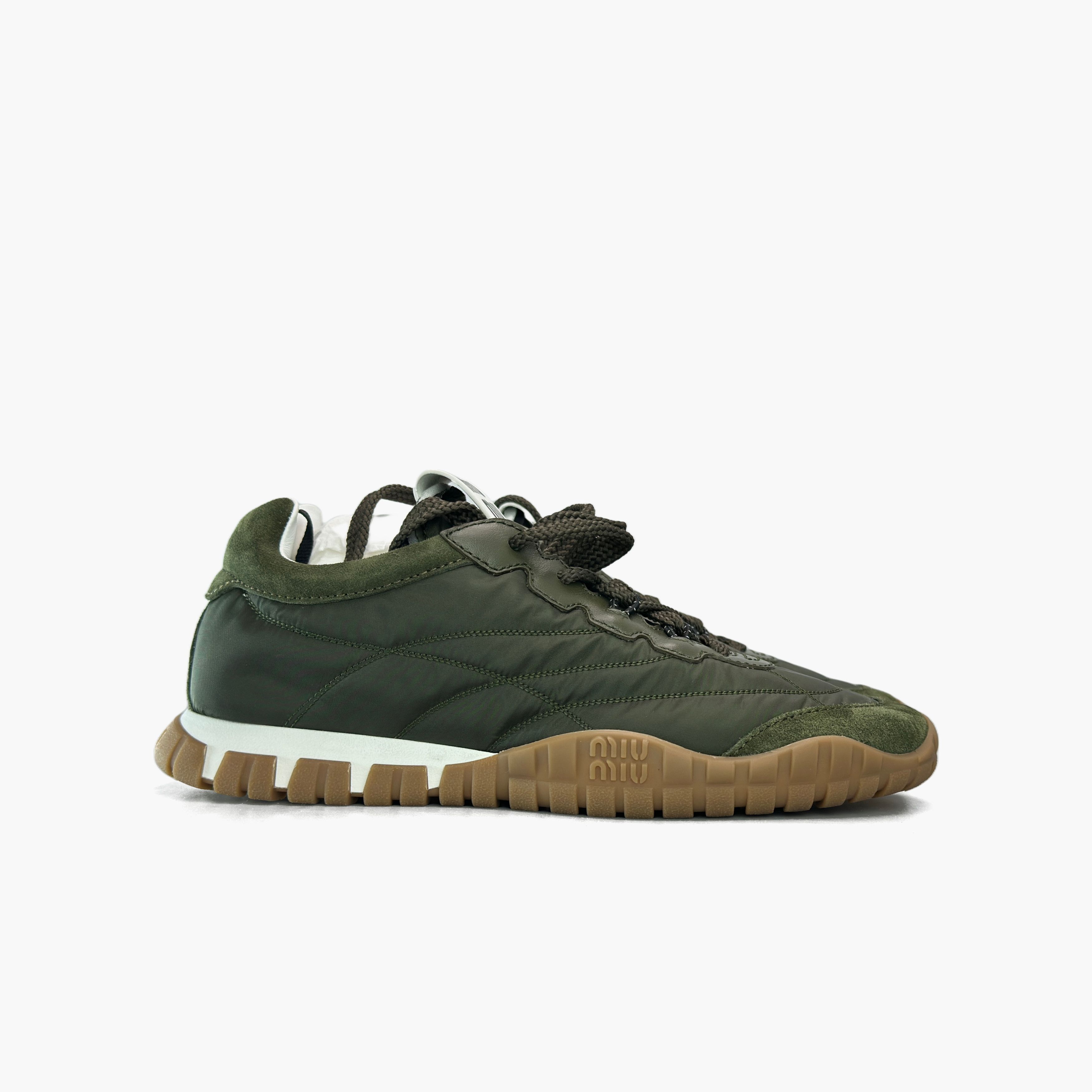 Miu Miu Miu Miu Green Low-Top Sneakers Size 38 Size US 8 / IT 38 - 4 Thumbnail