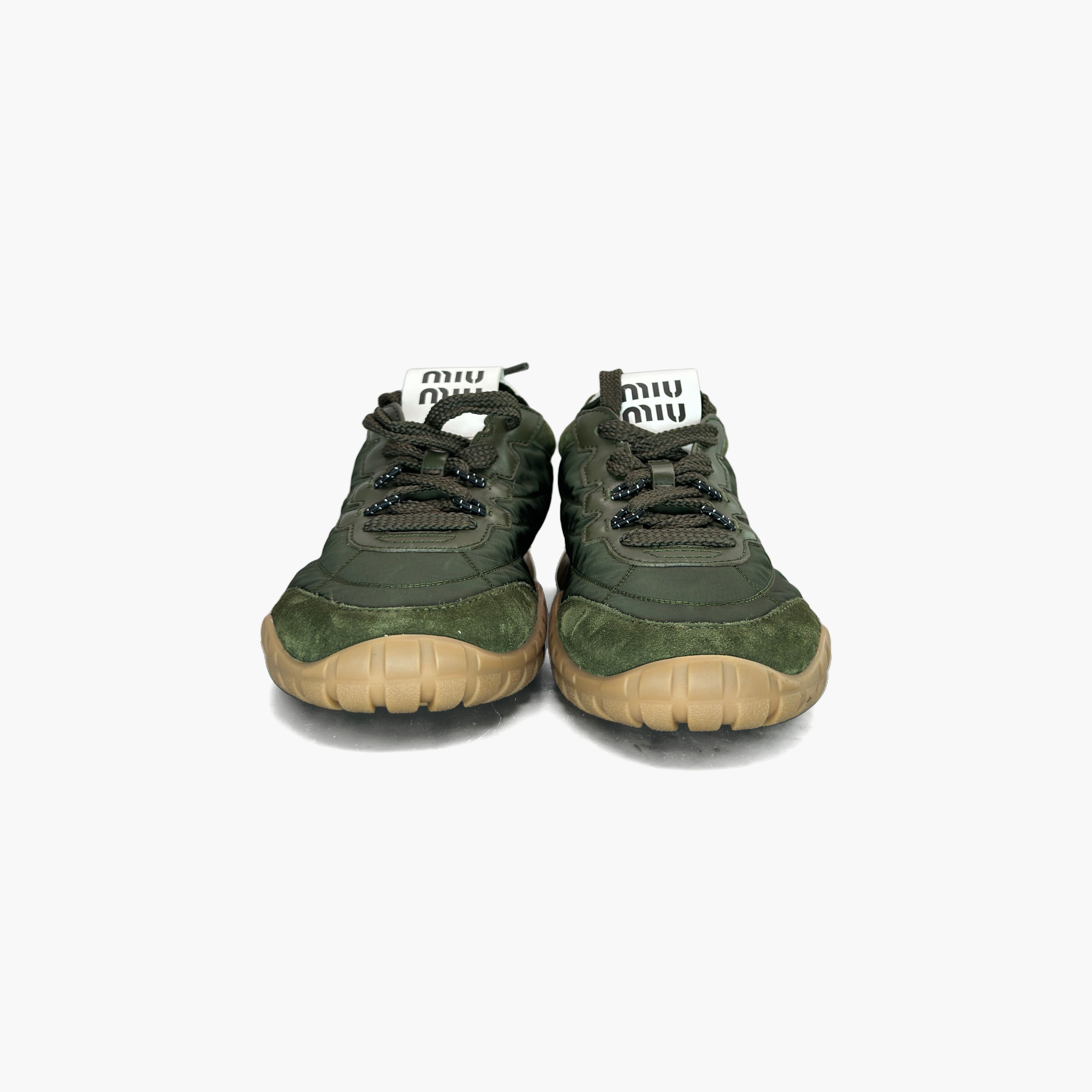 Miu Miu Miu Miu Green Low-Top Sneakers Size 38 Size US 8 / IT 38 - 5 Thumbnail