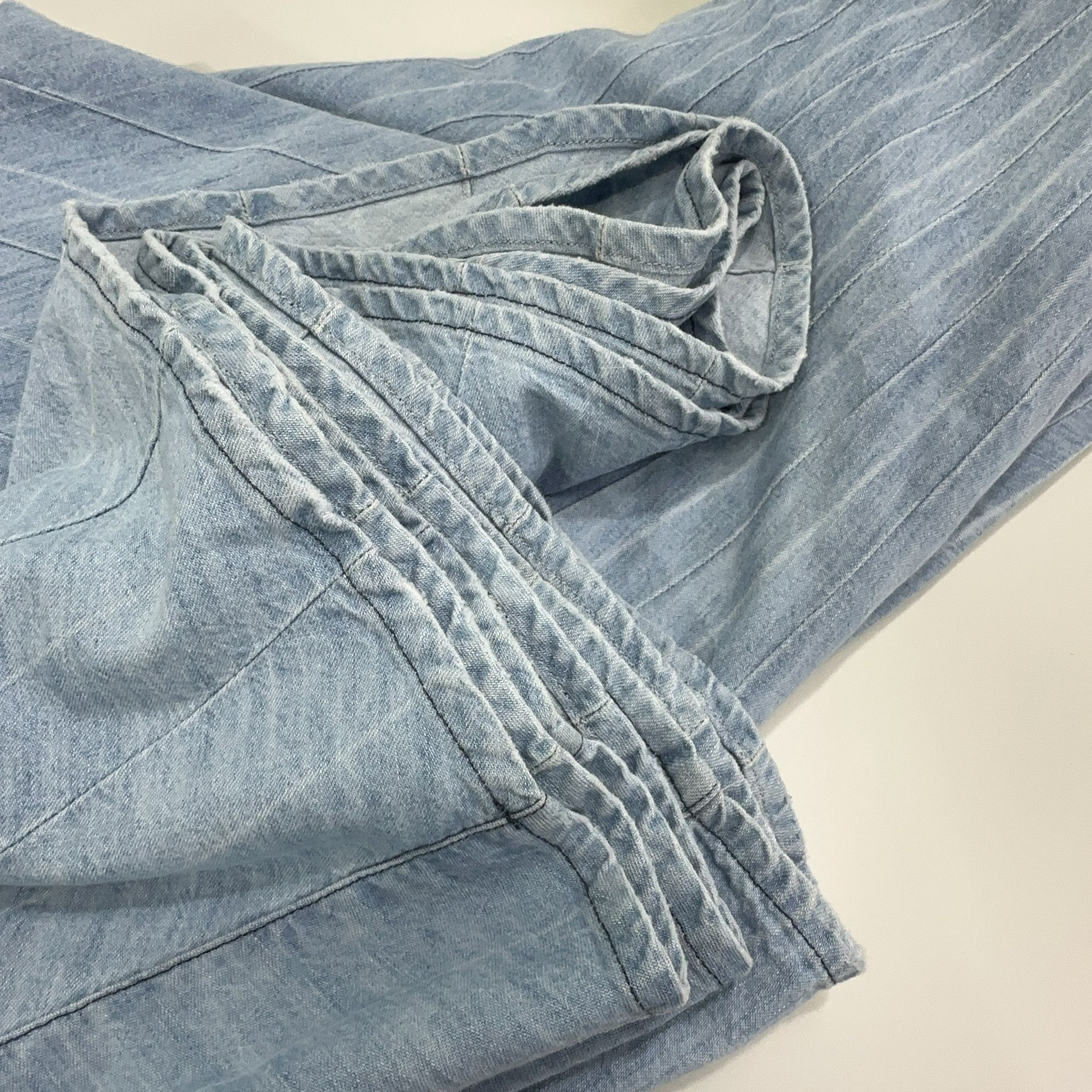 Miu Miu Miu Miu Striped Denim Skirt Size 36 Size 25" / US 0 / IT 36 - 8 Thumbnail