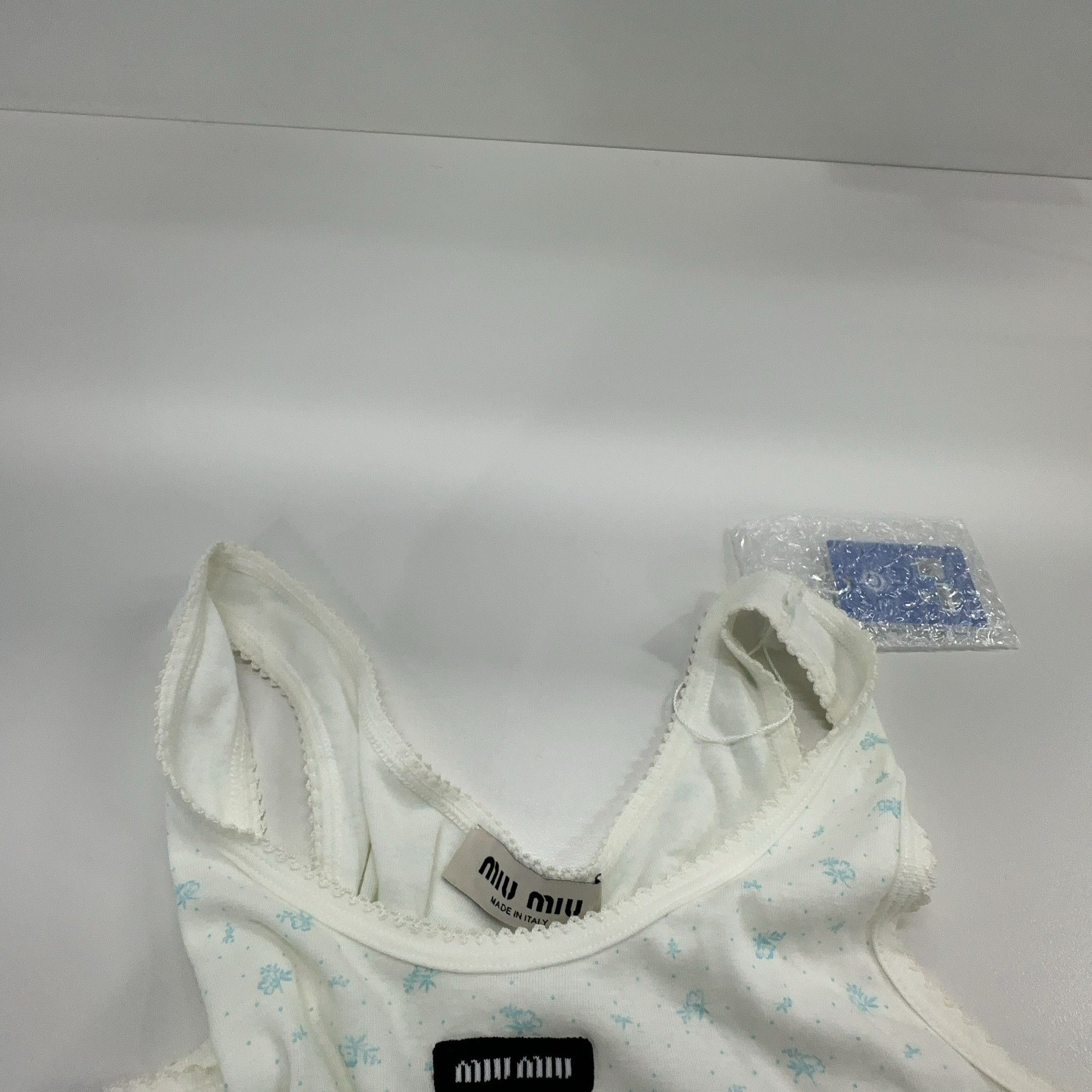 Miu Miu Miu Miu Floral Logo Tank Top Size S Size S / US 4 / IT 40 - 6 Thumbnail
