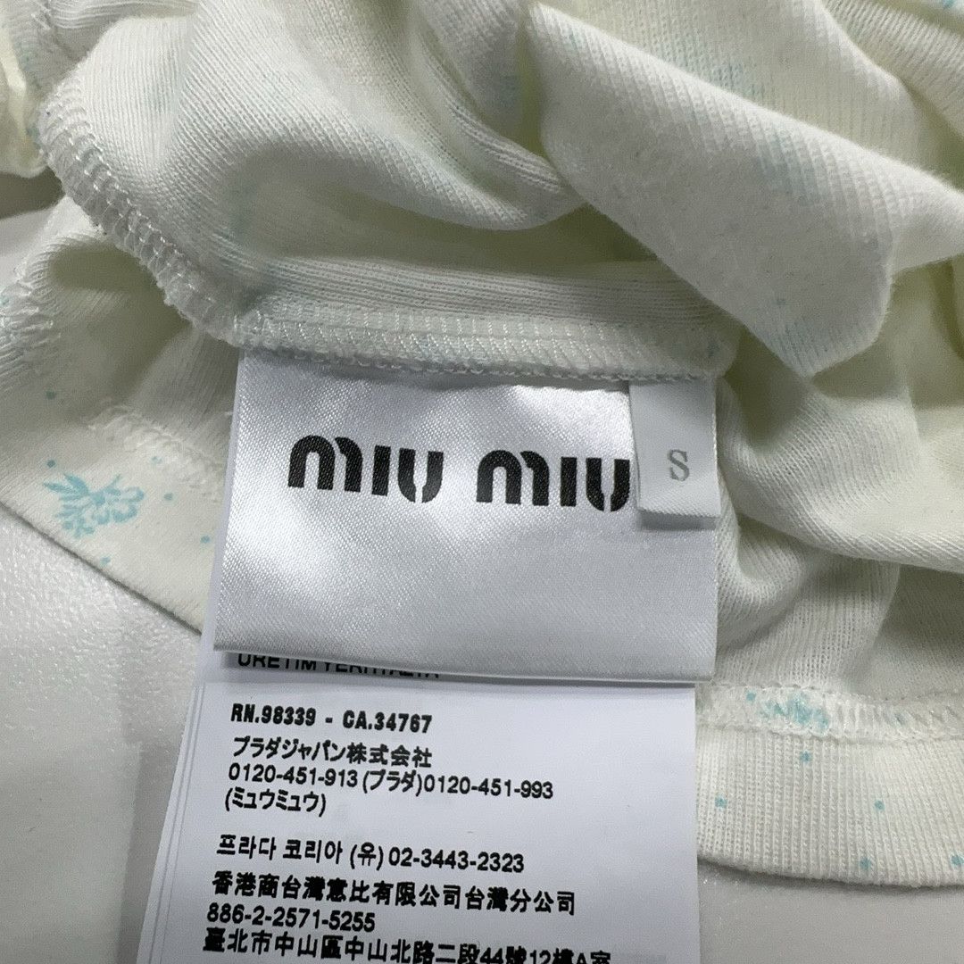 Miu Miu Miu Miu Floral Logo Tank Top Size S Size S / US 4 / IT 40 - 4 Thumbnail