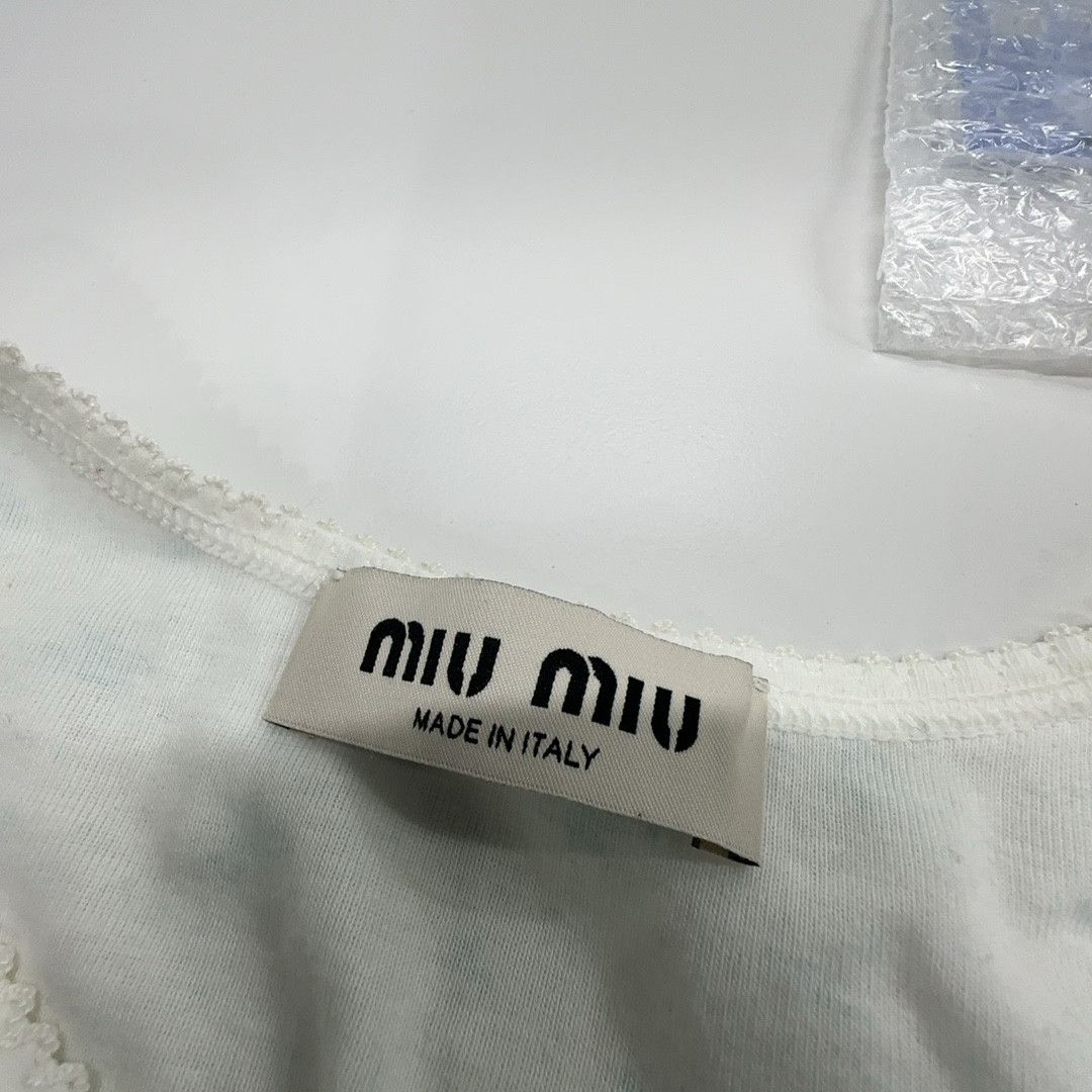 Miu Miu Miu Miu Floral Logo Tank Top Size S Size S / US 4 / IT 40 - 3 Thumbnail