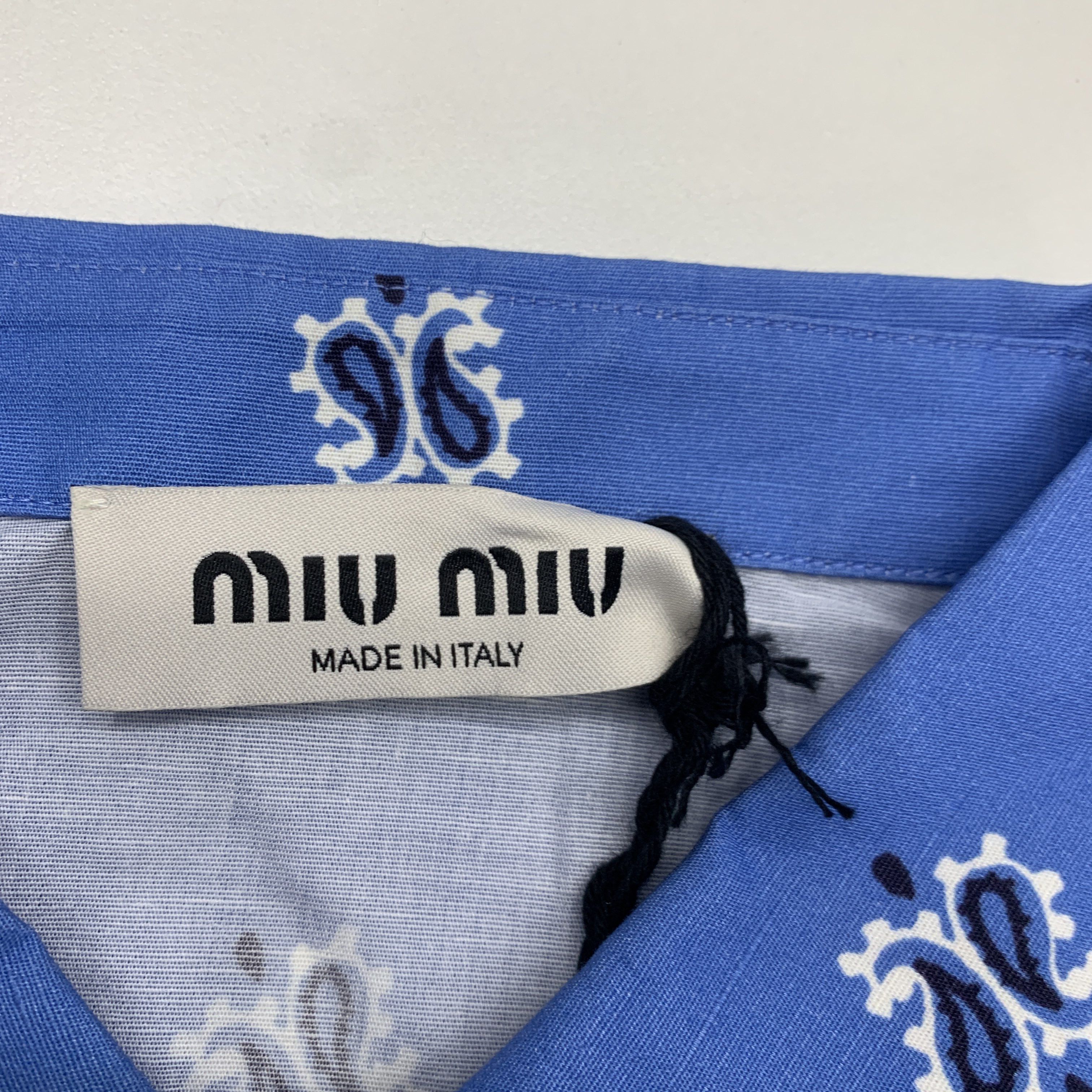 Miu Miu Miu Miu Paisley Button Up Shirt Size 36 Size XS / US 0-2 / IT 36-38 - 3 Thumbnail