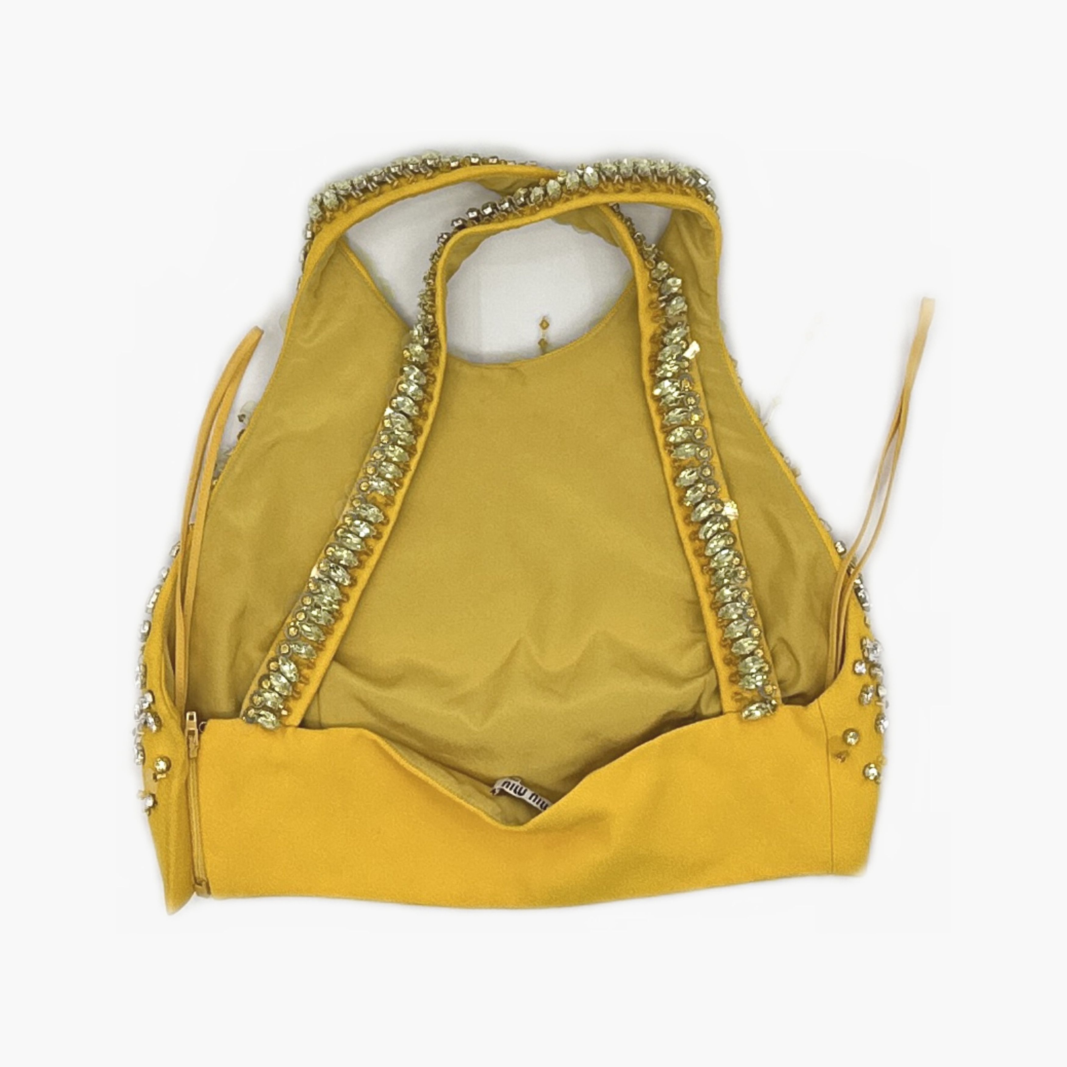 Miu Miu Miu Miu Crystal Embellished Tank Top Size 38 Size XS / US 0-2 / IT 36-38 - 2 Thumbnail