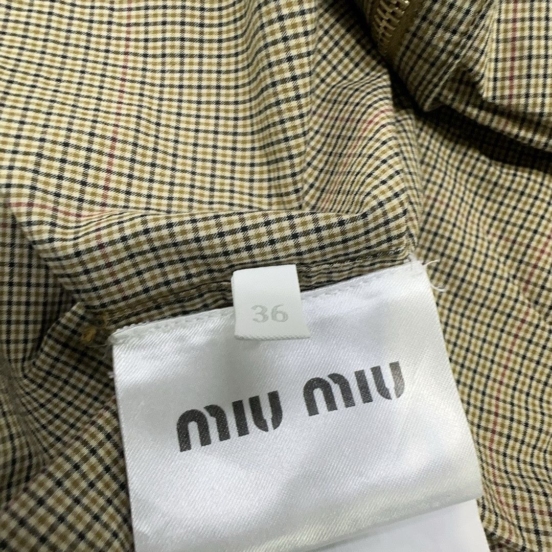 Miu Miu Miu Miu Plaid Zip Front Shirt Size 36 Size XS / US 0-2 / IT 36-38 - 4 Thumbnail