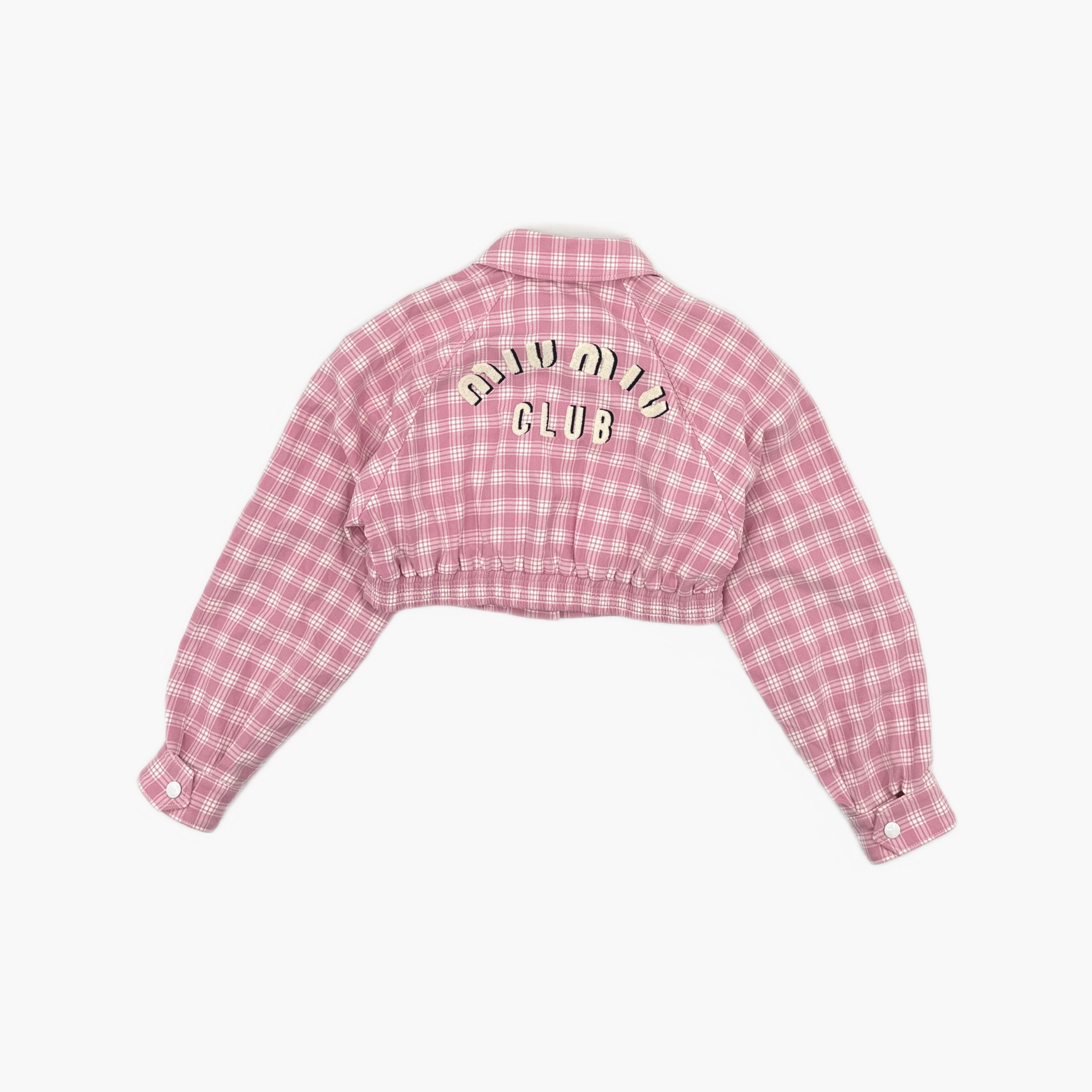 Miu Miu Miu Miu Plaid Logo Shirt Jacket Size 40 Size S / US 4 / IT 40 - 2 Thumbnail