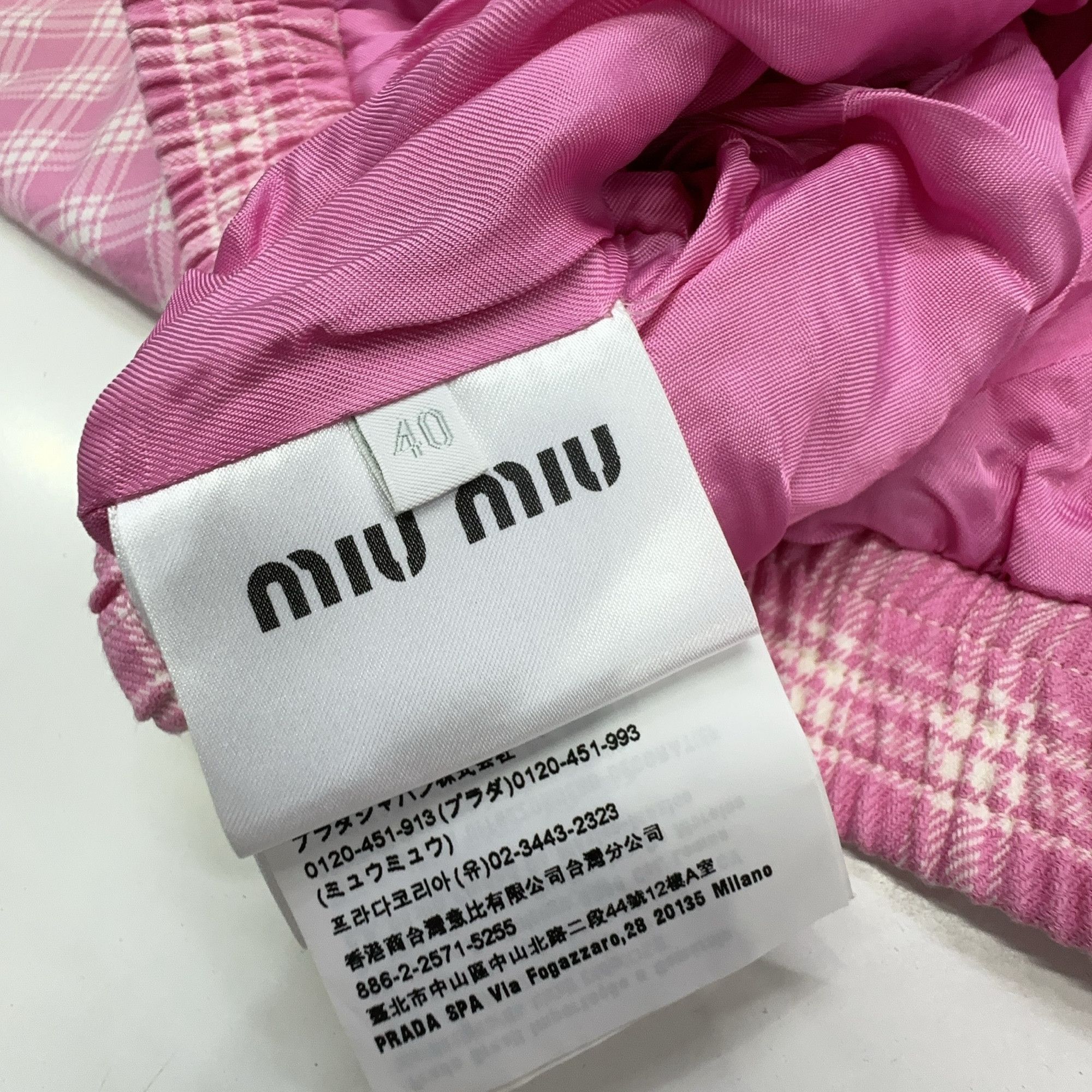 Miu Miu Miu Miu Plaid Logo Shirt Jacket Size 40 Size S / US 4 / IT 40 - 4 Thumbnail