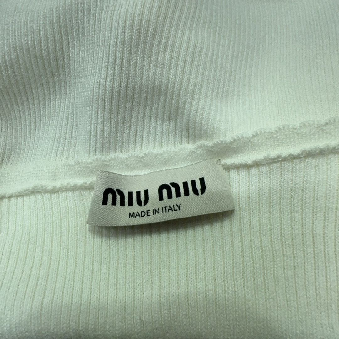 Miu Miu Miu Miu Ribbed Tank Top Size 42 Size M / US 6-8 / IT 42-44 - 3 Thumbnail