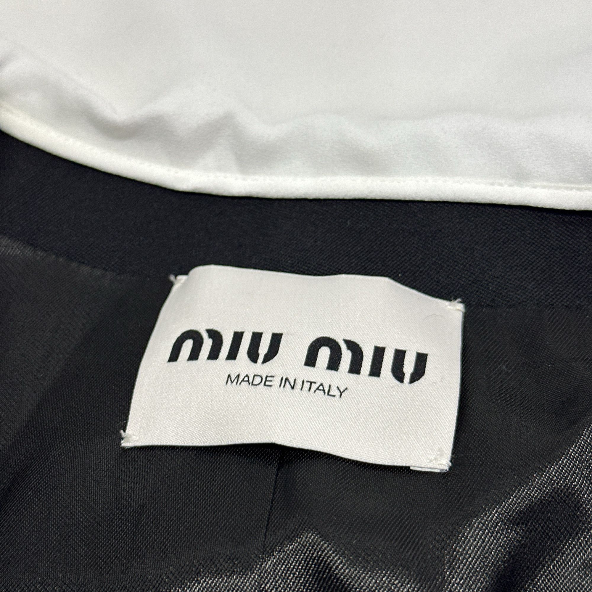Miu Miu Miu Miu Contrast Collar Sleeveless Mini Dress Size 40 Size S / US 4 / IT 40 - 3 Thumbnail