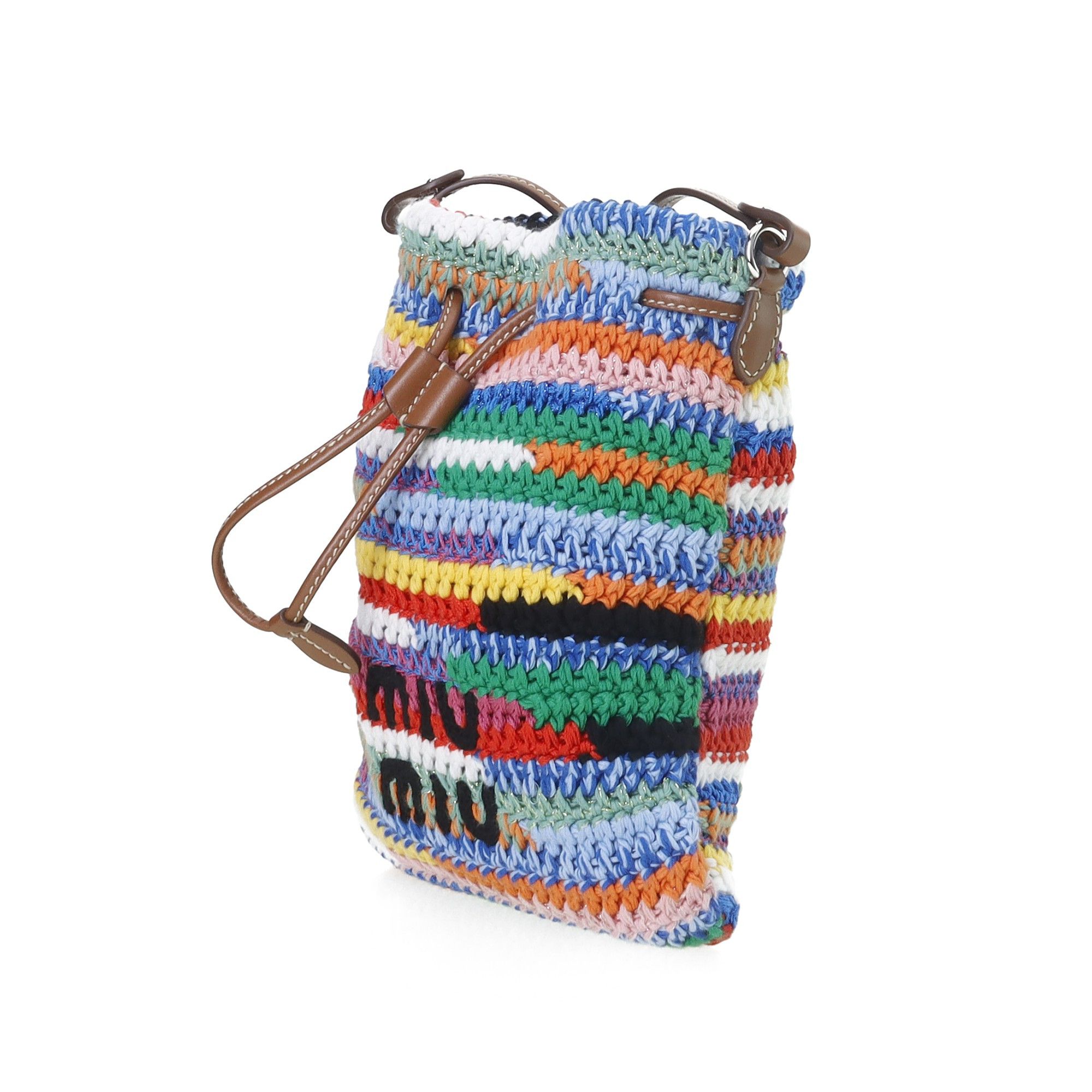 Miu Miu Miu Miu Multicolor Crochet Bucket Bag One Size Size ONE SIZE - 2 Thumbnail