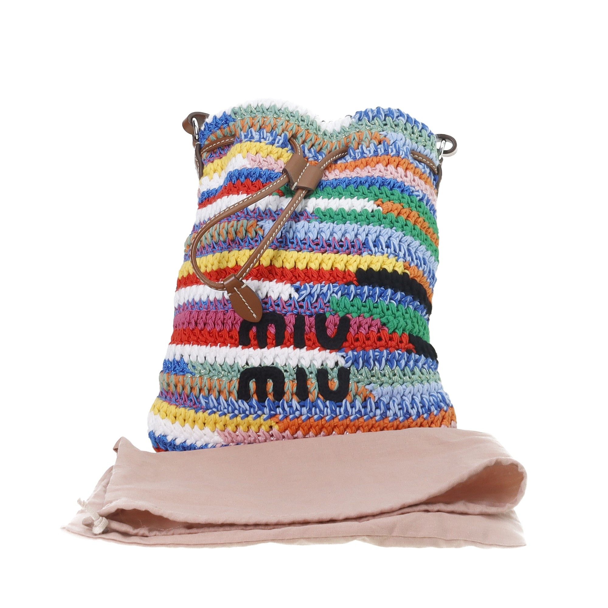 Miu Miu Miu Miu Multicolor Crochet Bucket Bag One Size Size ONE SIZE - 5 Thumbnail