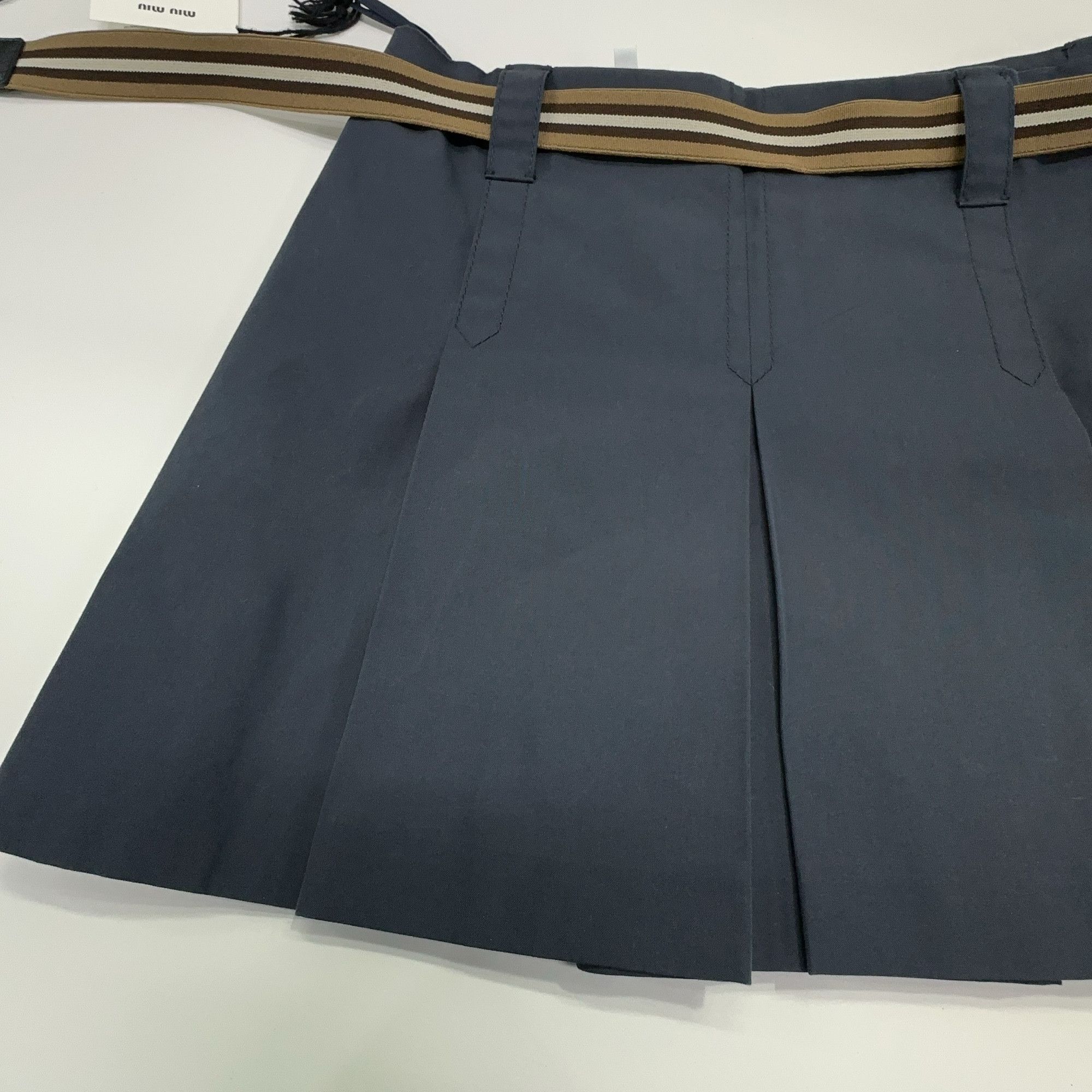 Miu Miu Miu Miu Logo Belt Mini Skirt Size 36 Size 25" / US 0 / IT 36 - 9 Thumbnail