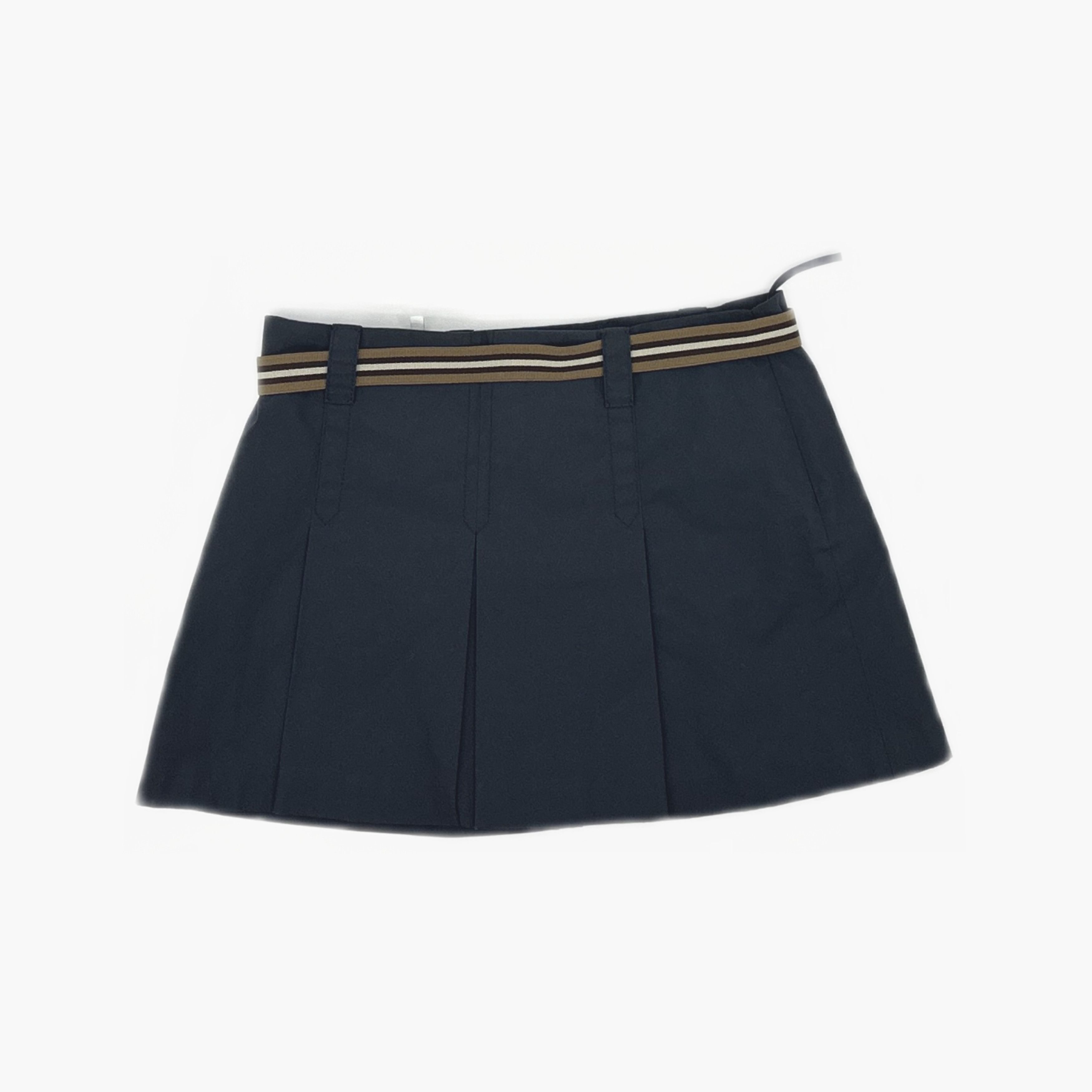 Miu Miu Miu Miu Logo Belt Mini Skirt Size 36 Size 25" / US 0 / IT 36 - 2 Thumbnail
