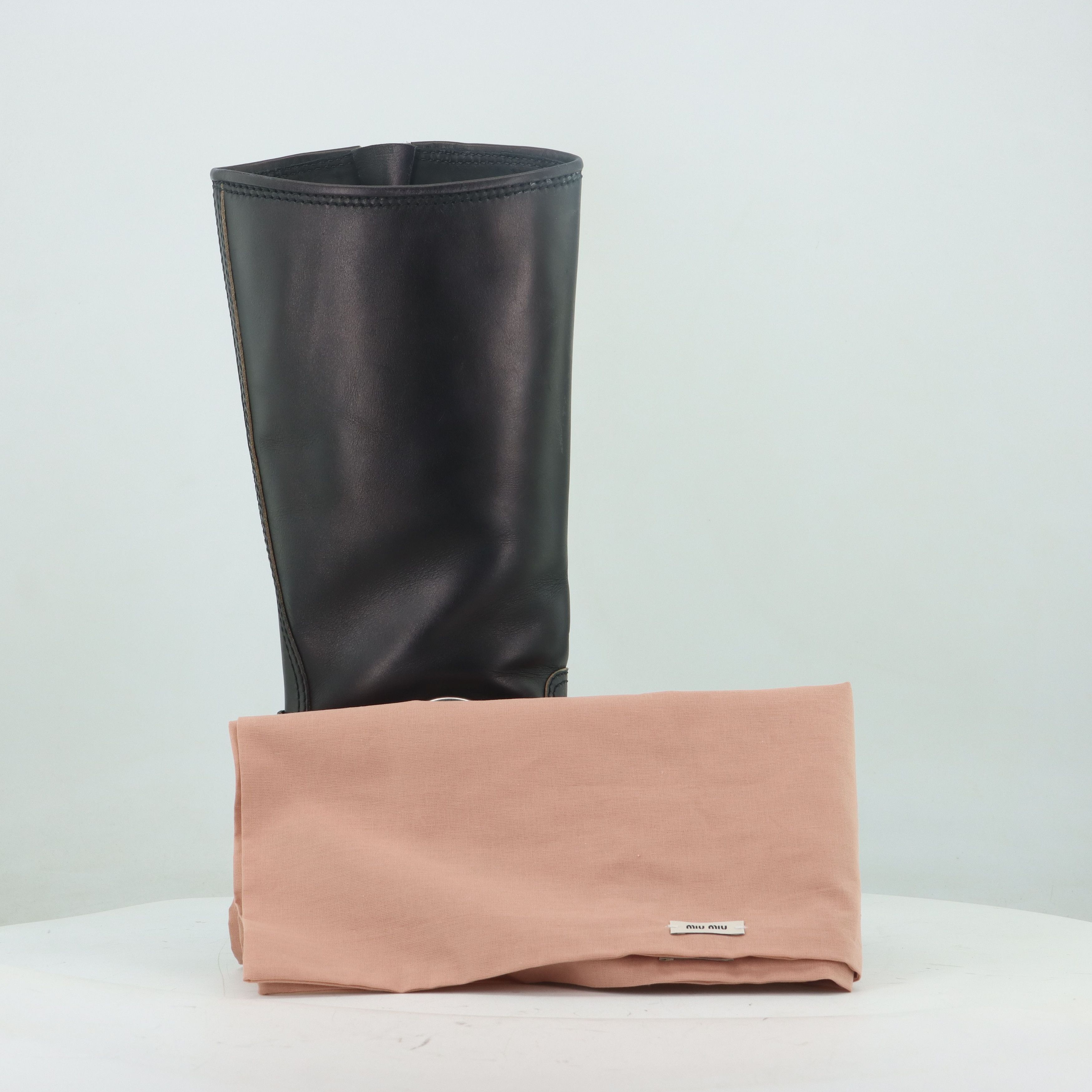 Miu Miu Miu Miu Buckled Leather Boots Size 38 Size US 8 / IT 38 - 9 Thumbnail