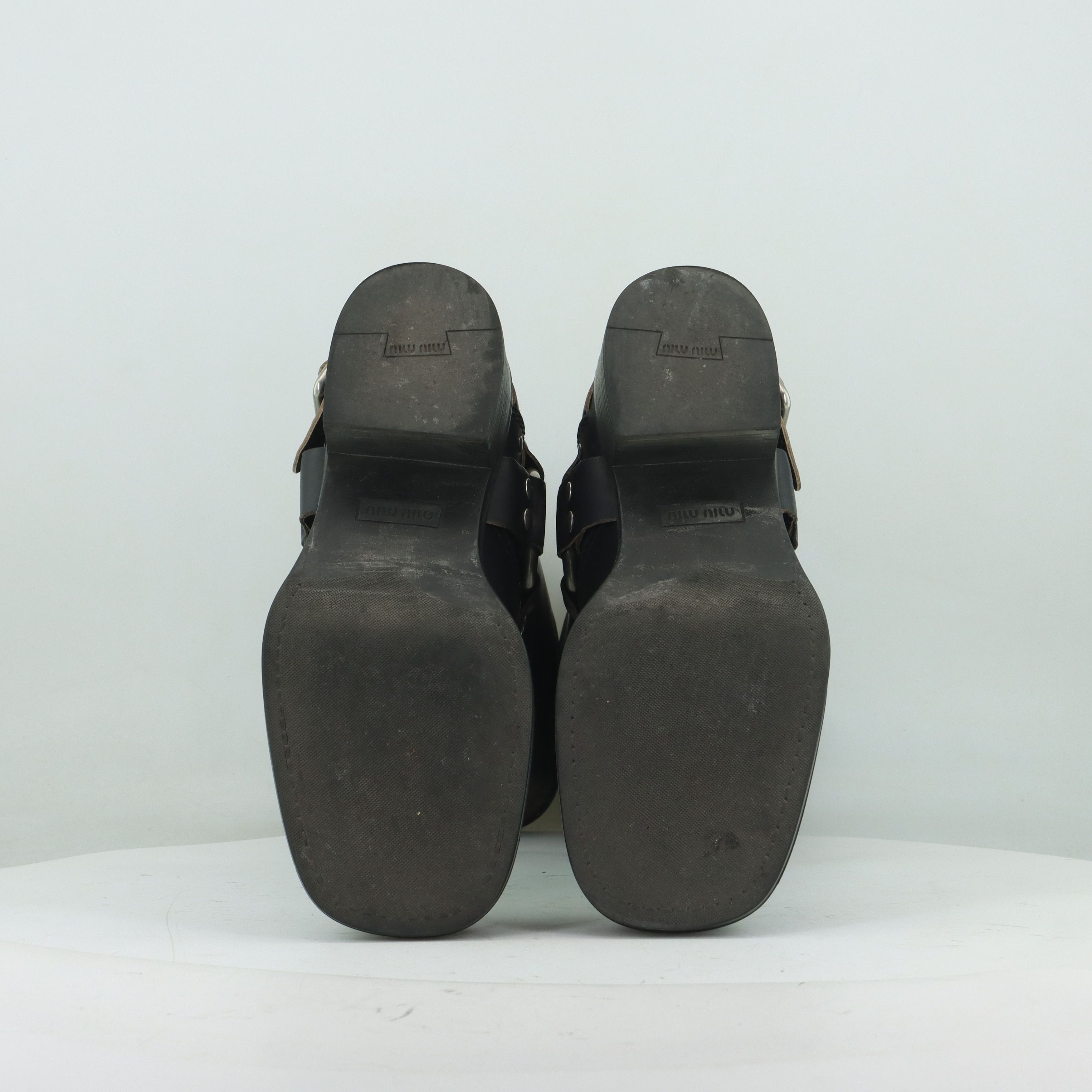 Miu Miu Miu Miu Buckled Leather Boots Size 38 Size US 8 / IT 38 - 8 Thumbnail