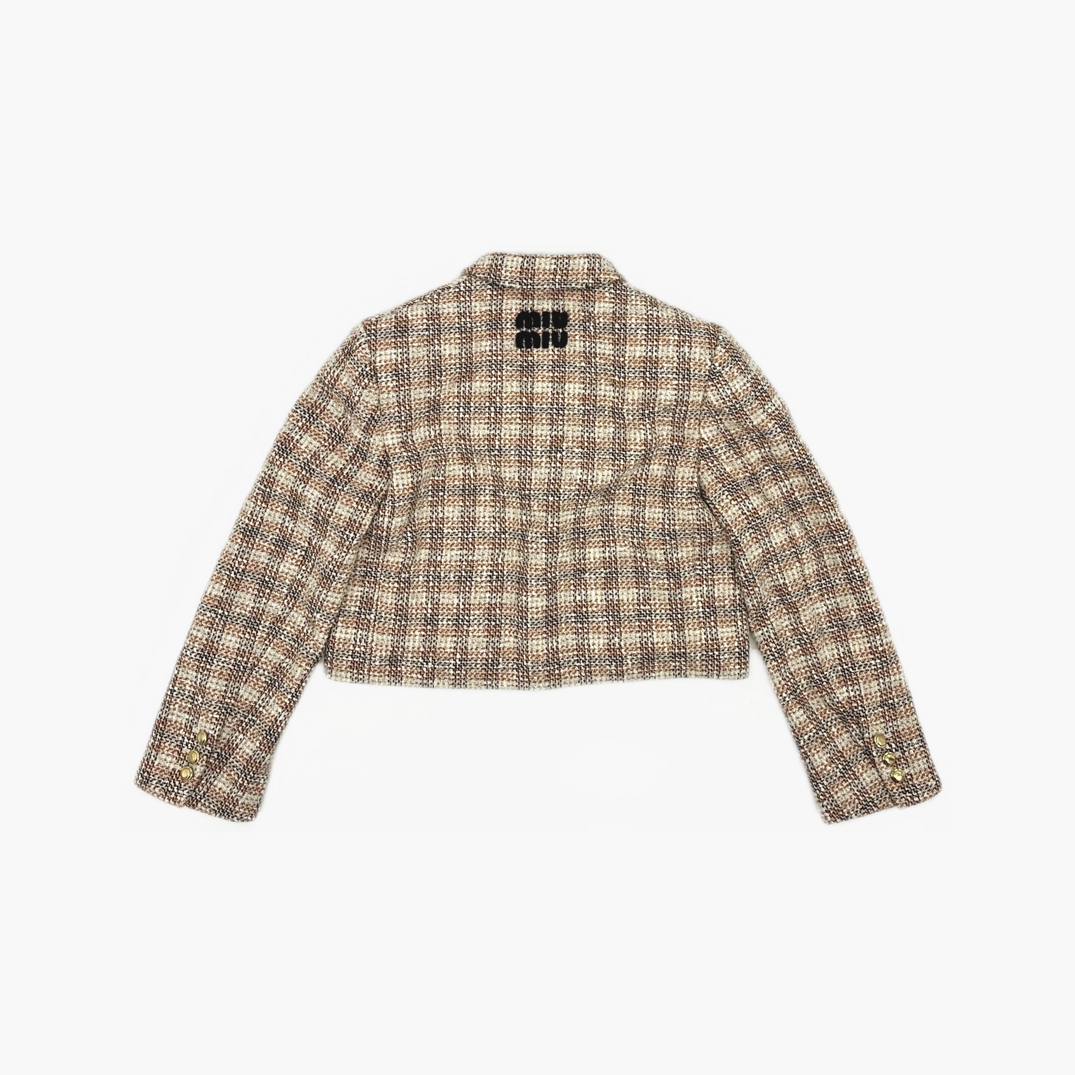 Miu Miu Miu Miu Checkered Jacket Size 36 Size XS / US 0-2 / IT 36-38 - 2 Thumbnail