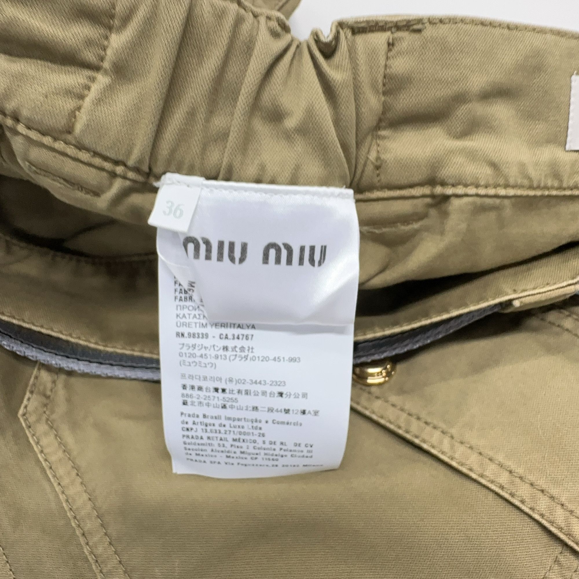 Miu Miu Miu Miu Logo Utility Mini Skirt Size 36 Size 25" / US 0 / IT 36 - 4 Thumbnail