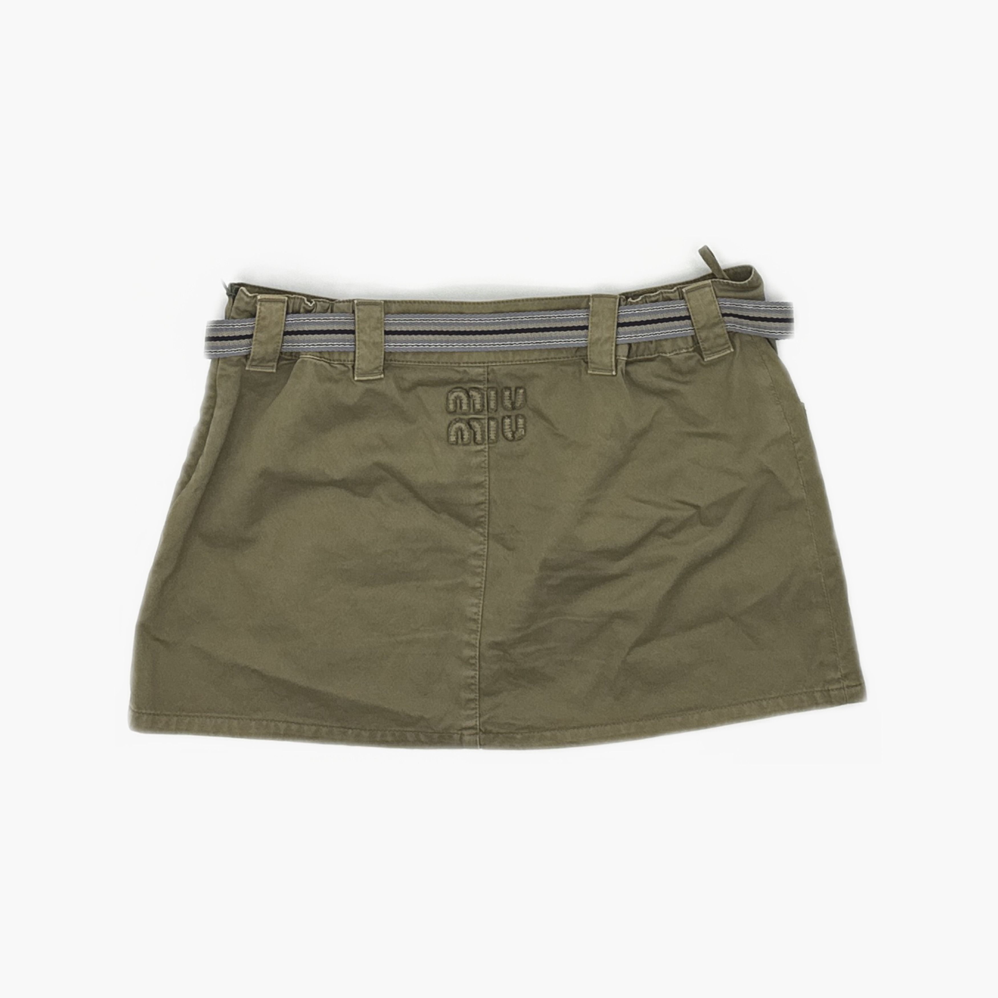 Miu Miu Miu Miu Logo Utility Mini Skirt Size 36 Size 25" / US 0 / IT 36 - 2 Thumbnail